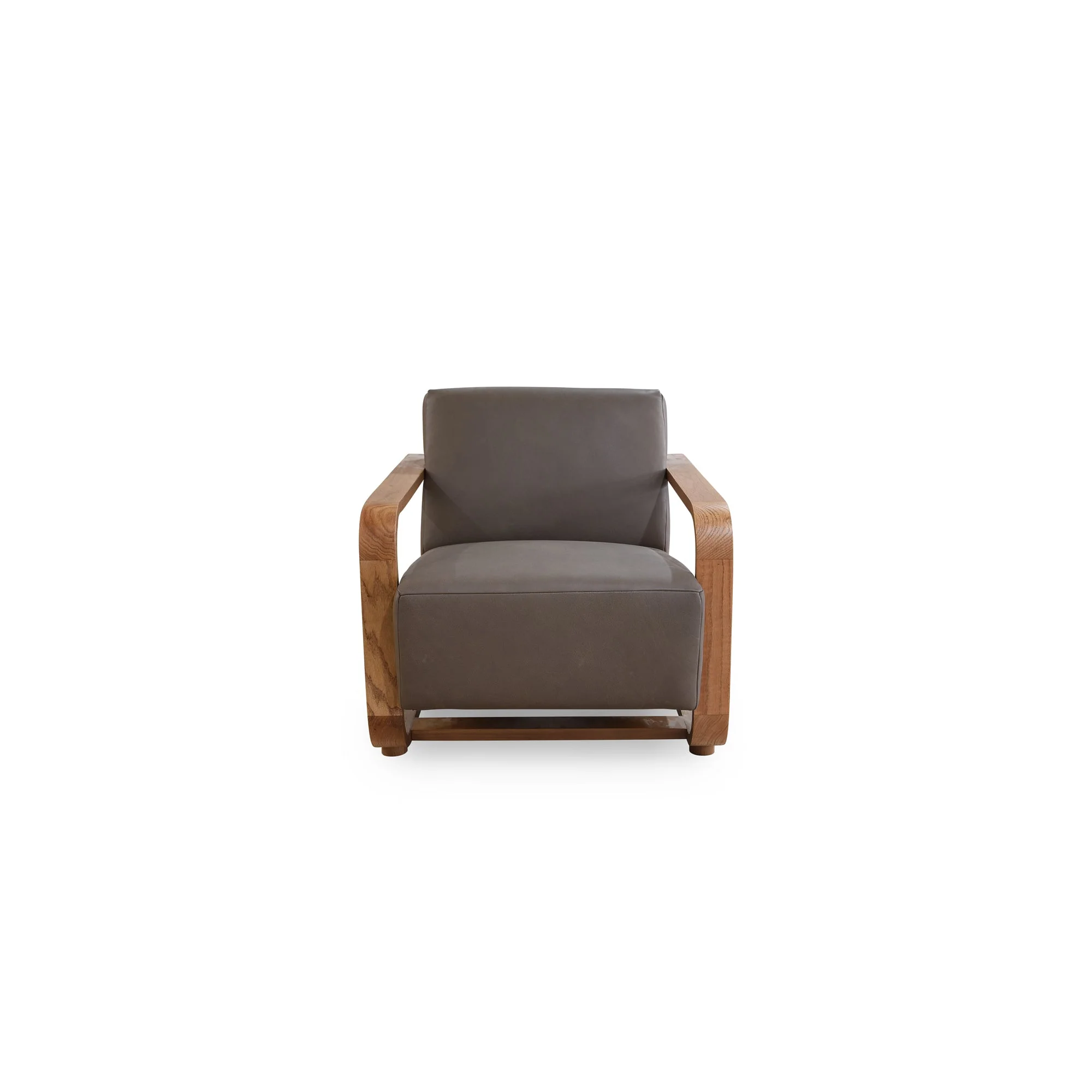 Eckersley Lounge Chair Cool Brown Leather - Image 1