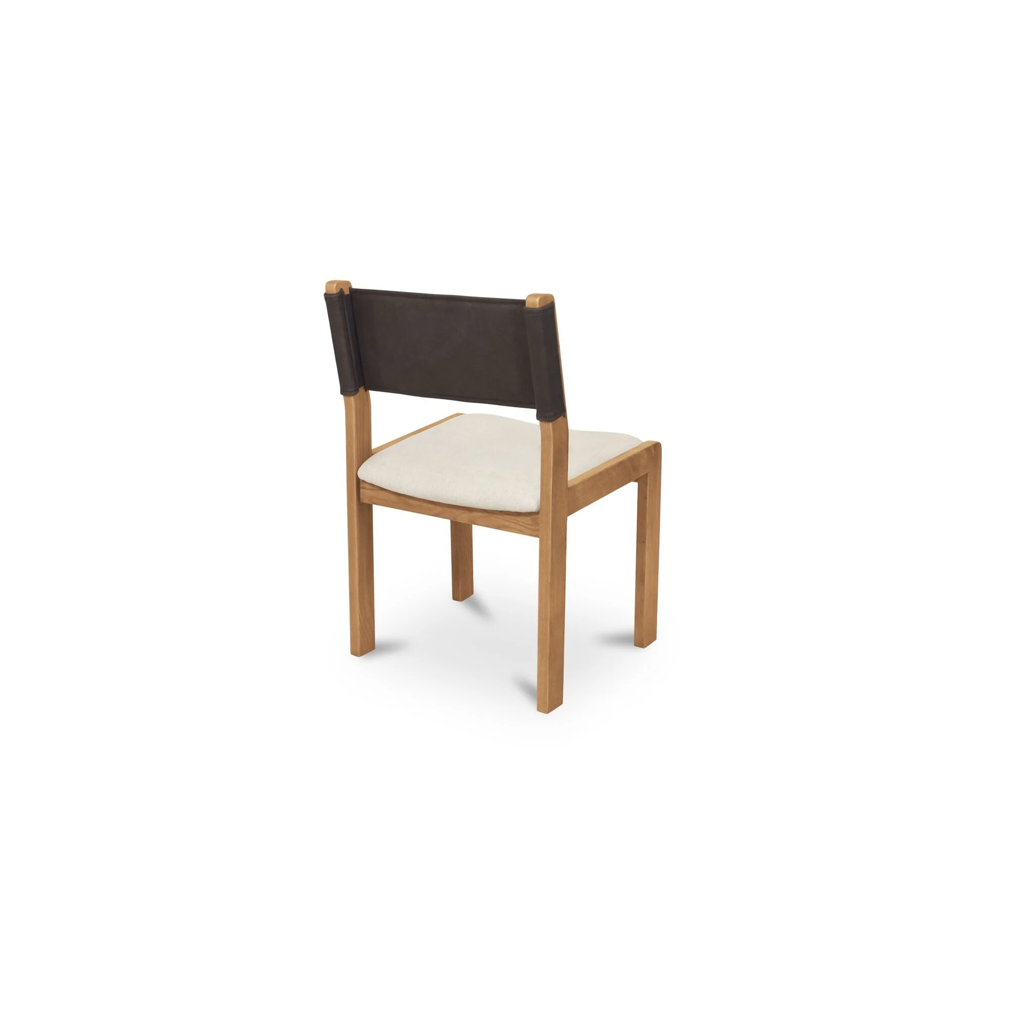 Carol Dining Chair Deep Brown Leather Set of Two - Image 3