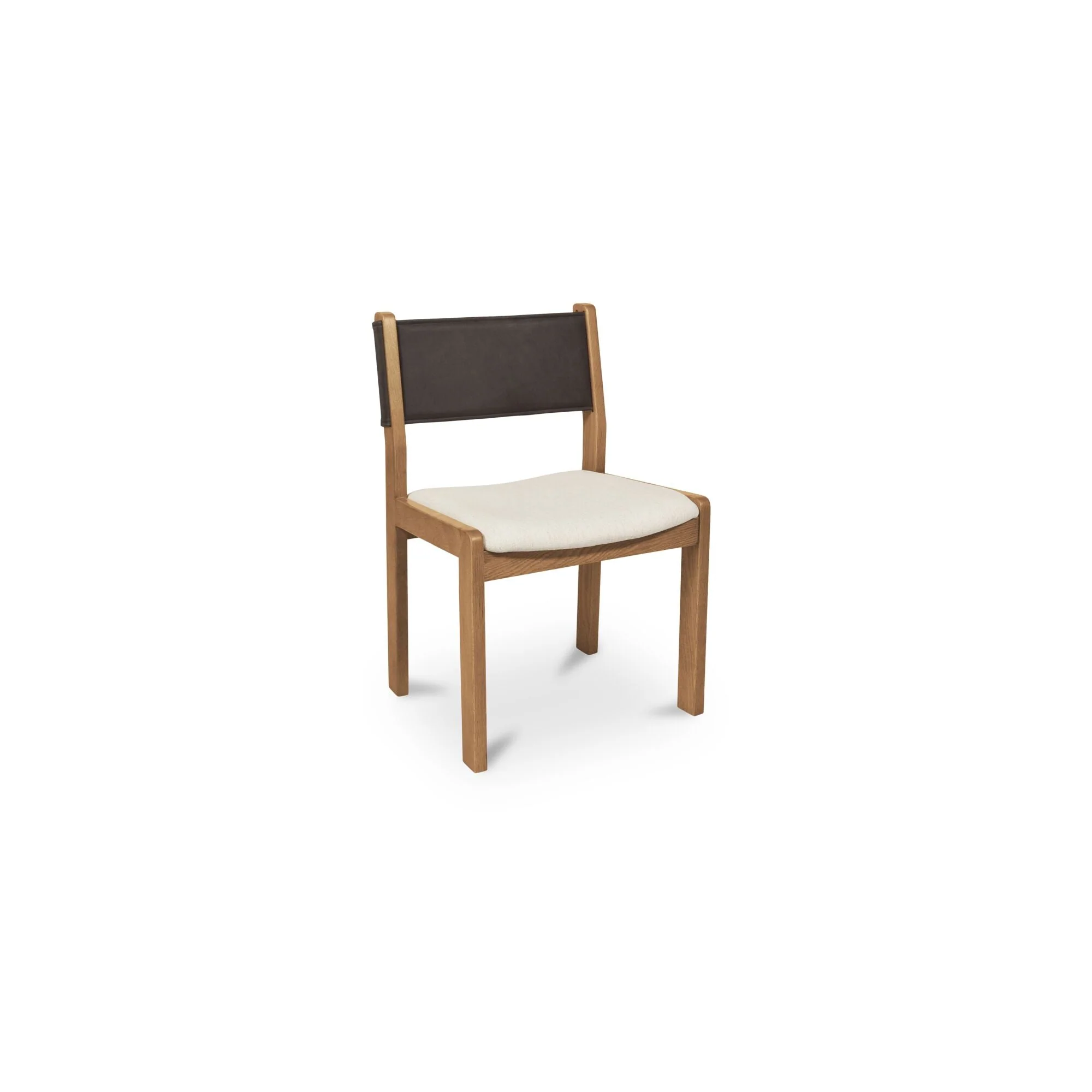 Carol Dining Chair Deep Brown Leather Set of Two - Image 2