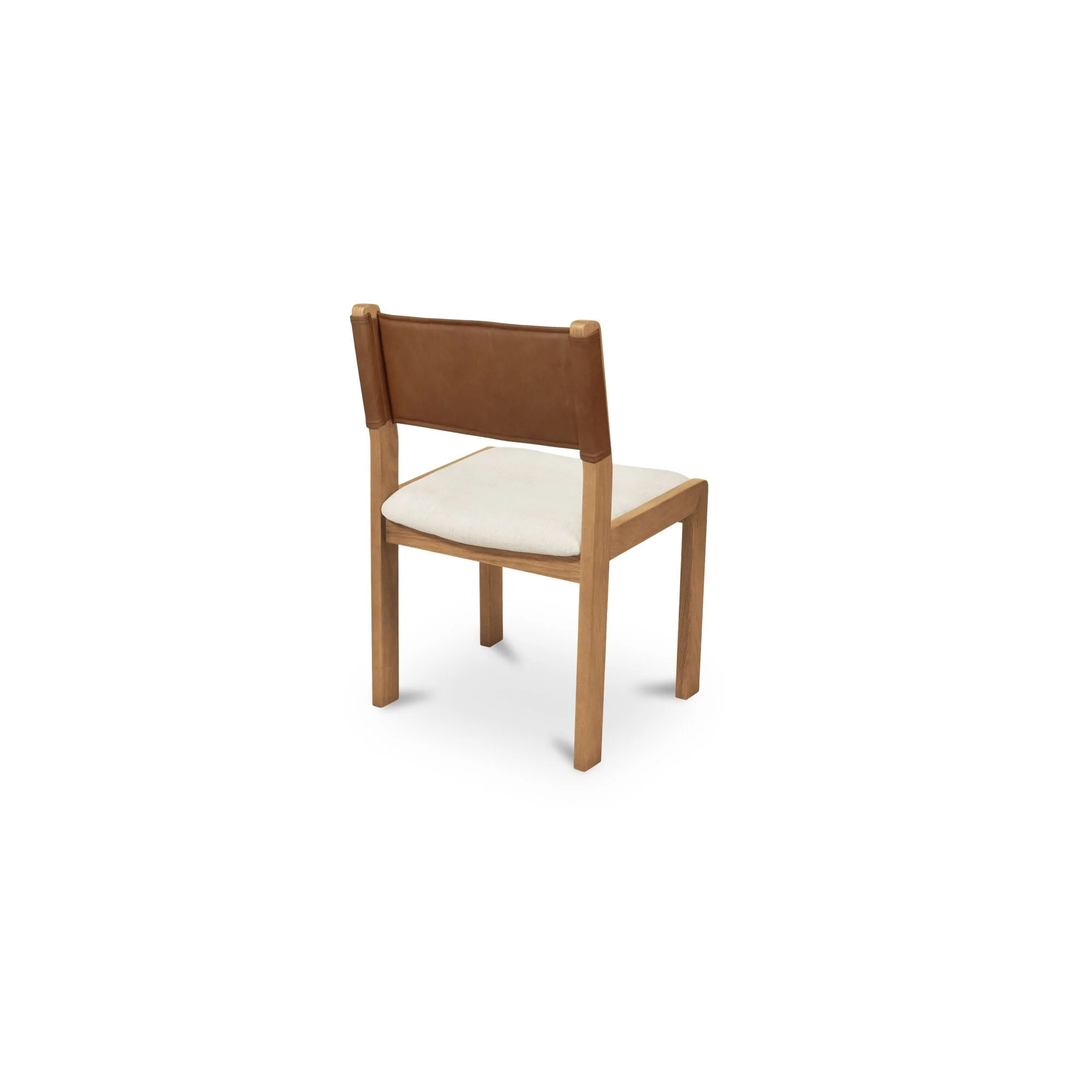 Carol Dining Chair Tan Leather Set of Two - Image 3