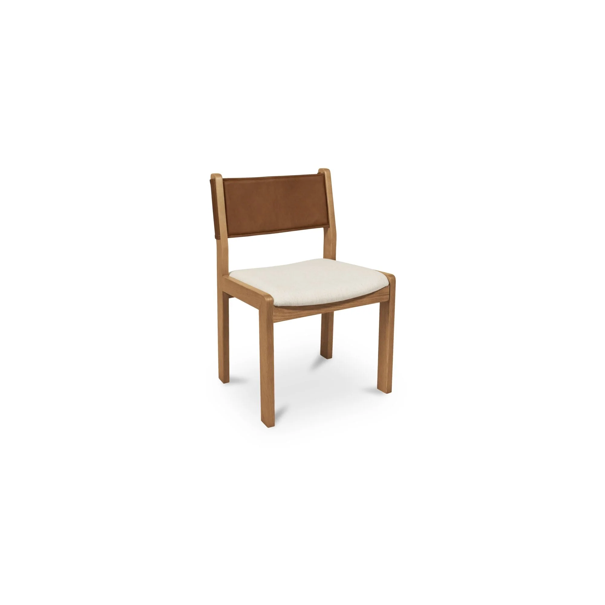 Carol Dining Chair Tan Leather Set of Two - Image 2