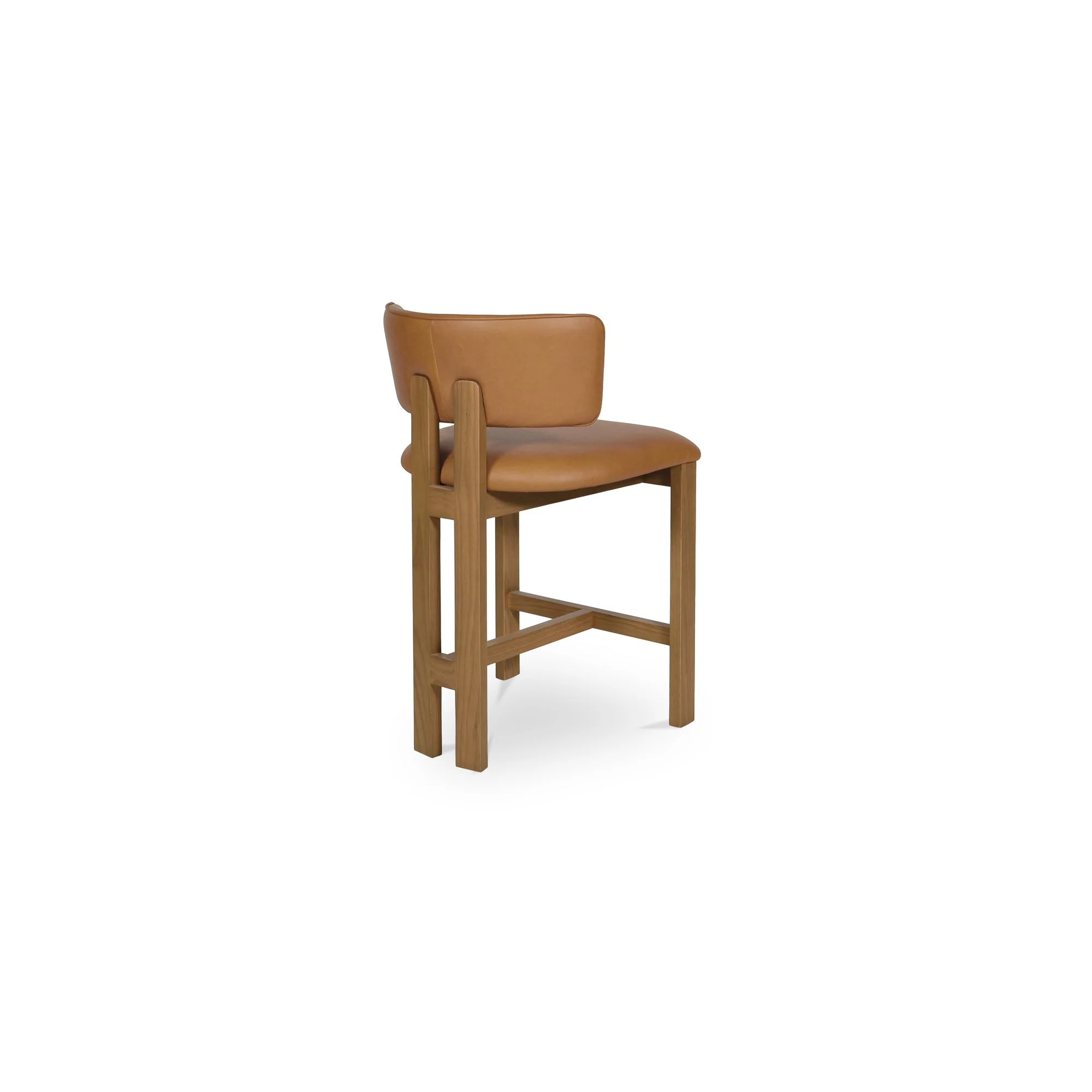 Morel Counter Stool Brown Leather - Image 3