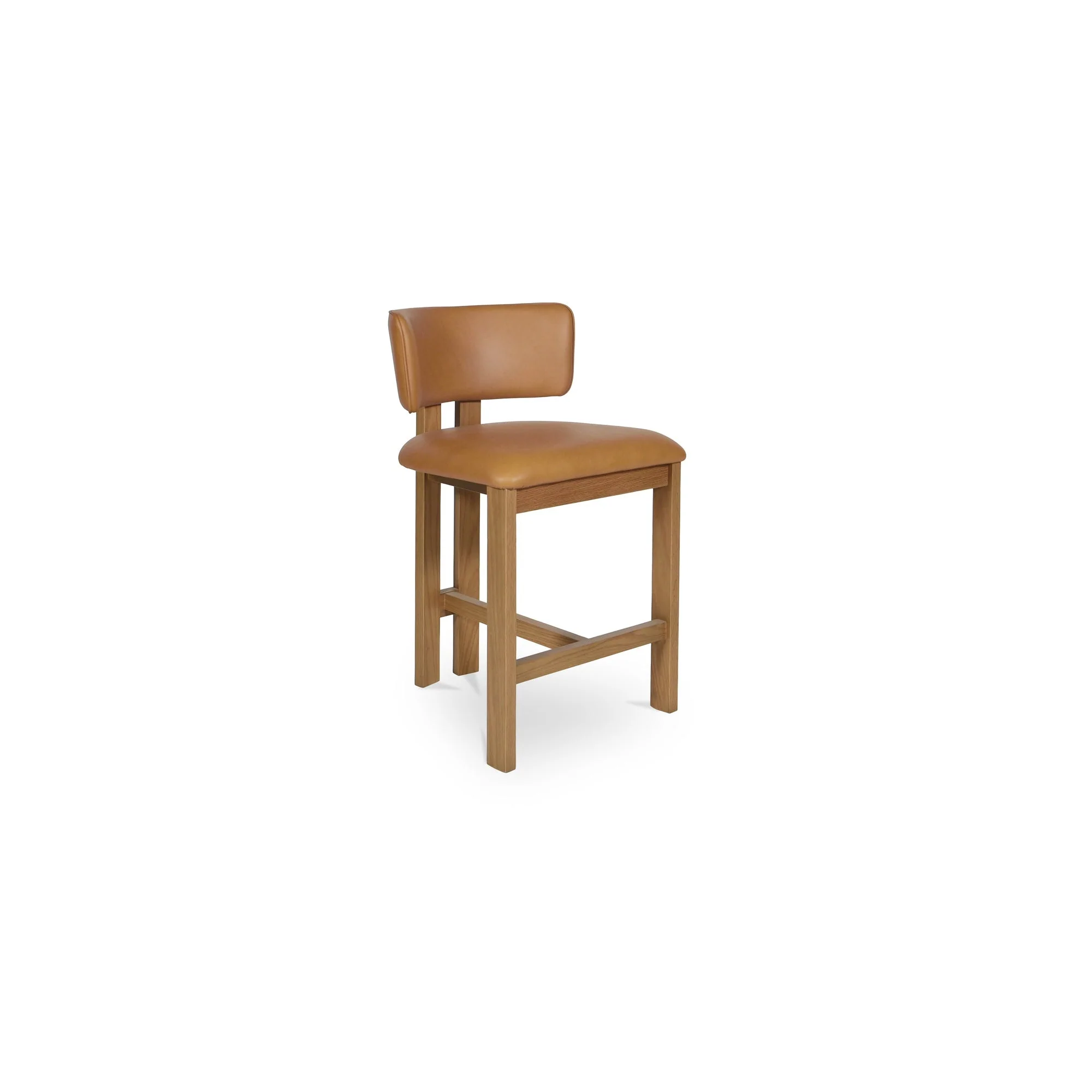 Morel Counter Stool Brown Leather - Image 2