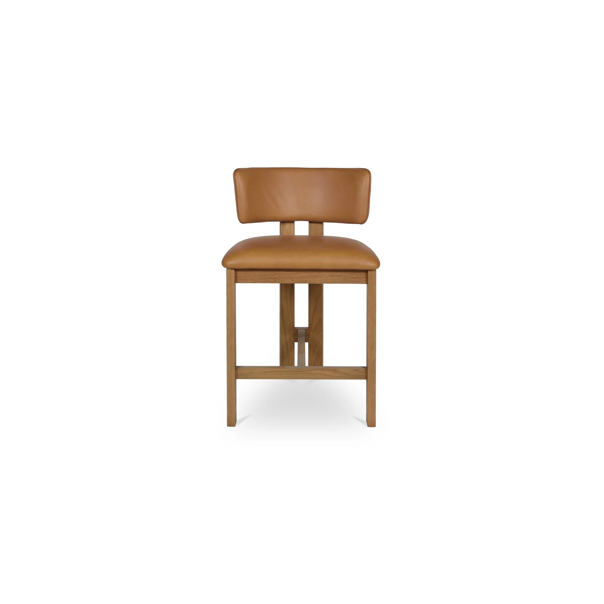 Morel Counter Stool Brown Leather - Image 1