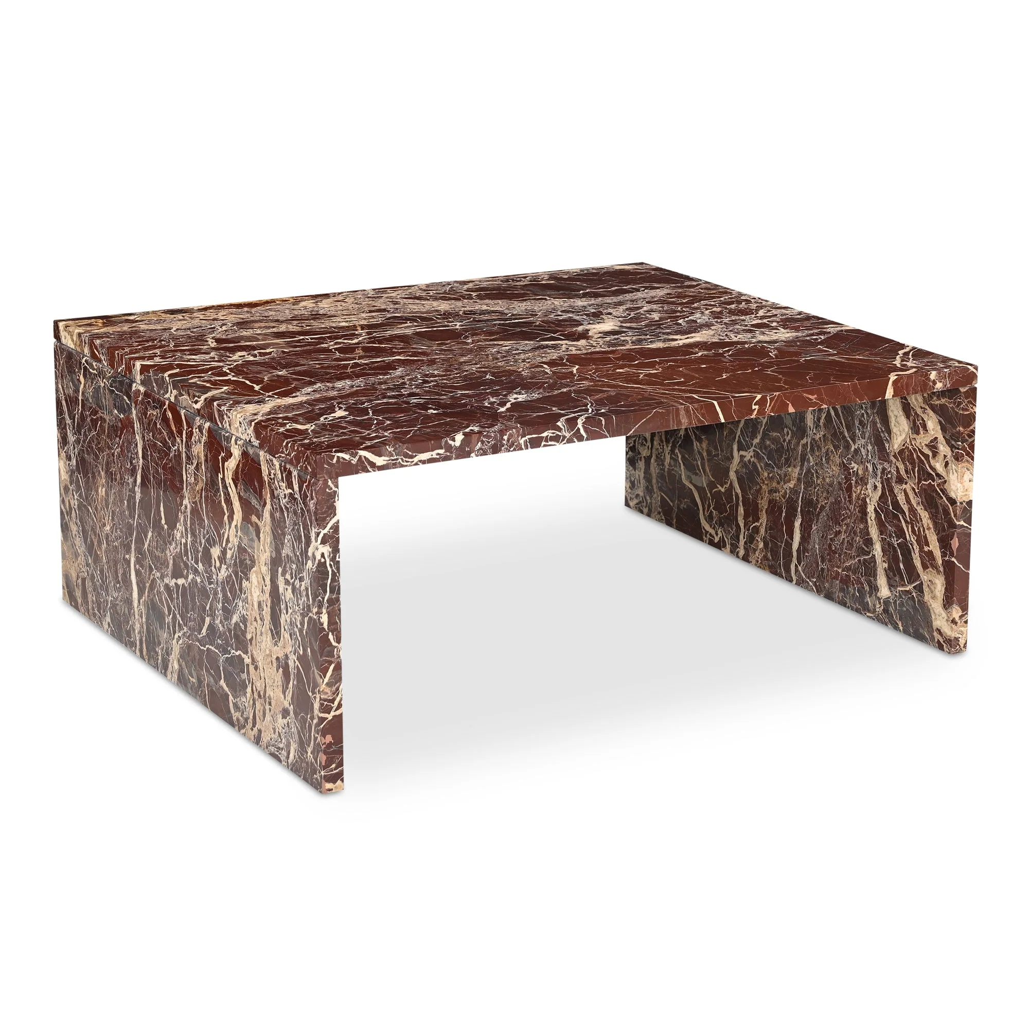 Rosa Coffee Table Rosso Levanto Marble - Image 2