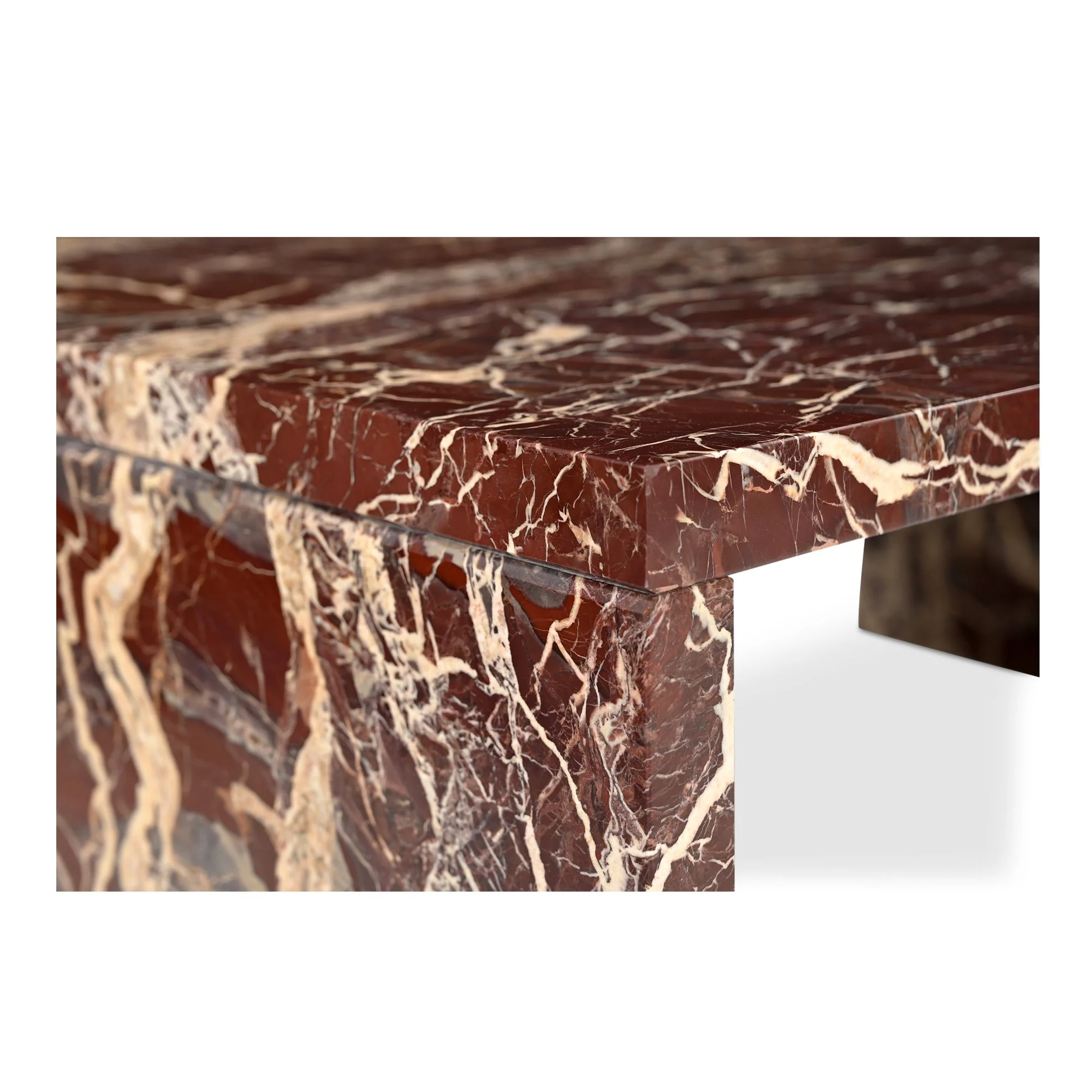Rosa Coffee Table Rosso Levanto Marble - Image 3