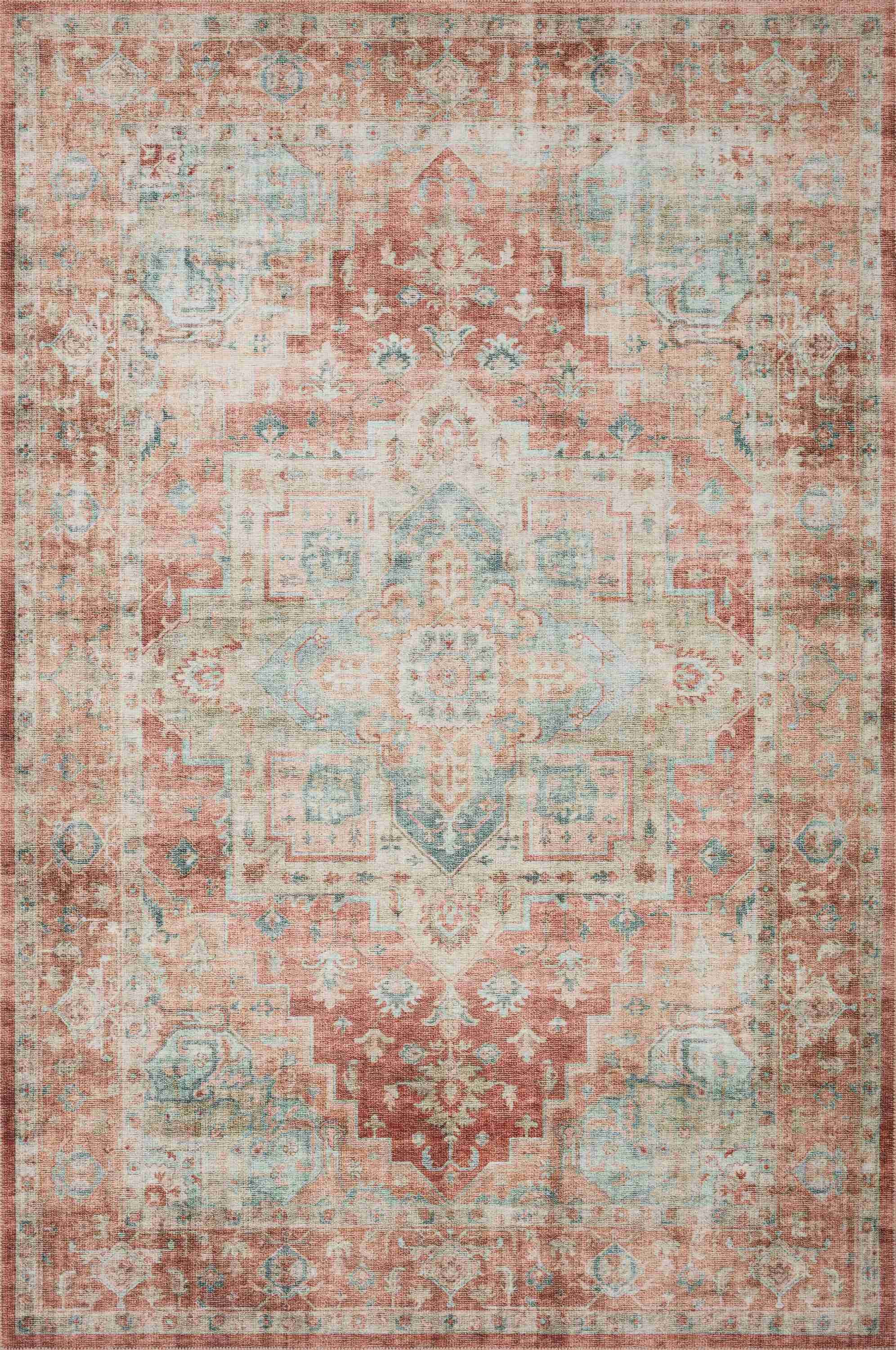 Loloi II | Heidi Collection | Terracotta / Aqua | HEI-01 - Image 1