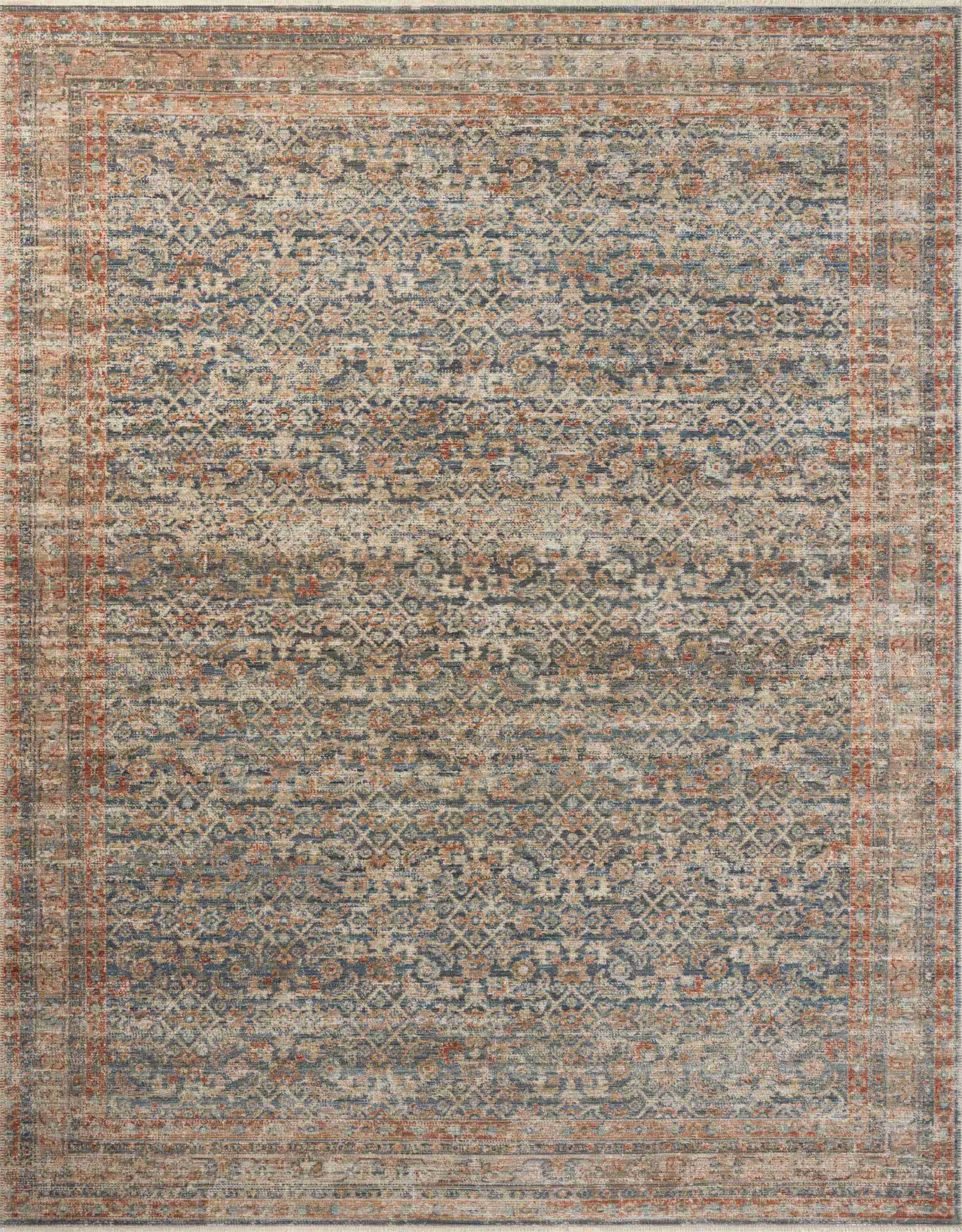 Loloi | Heritage Collection | Blue / Rust | HER-12