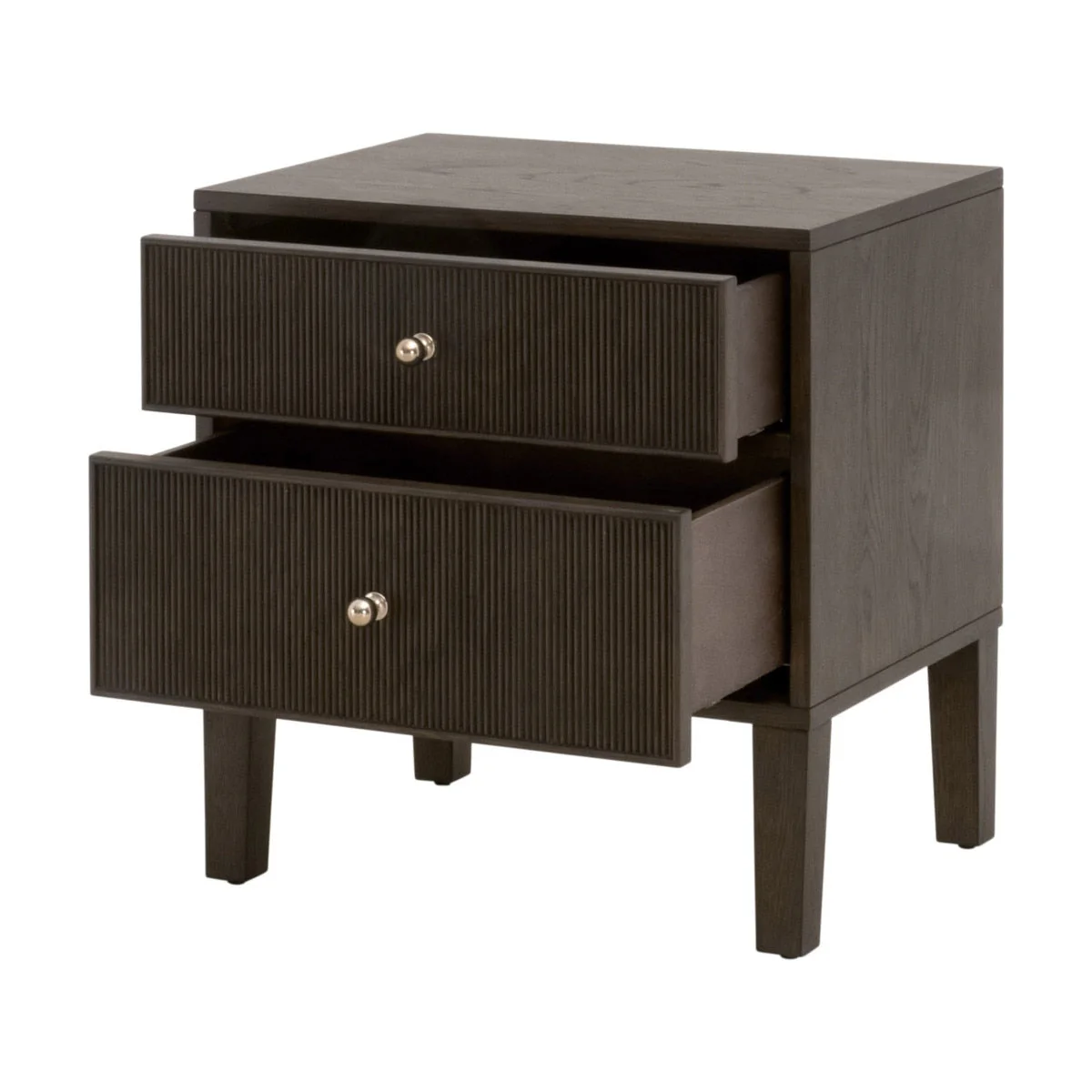 Highland 2-Drawer Nightstand | Dutch Brown Oak - Image 2