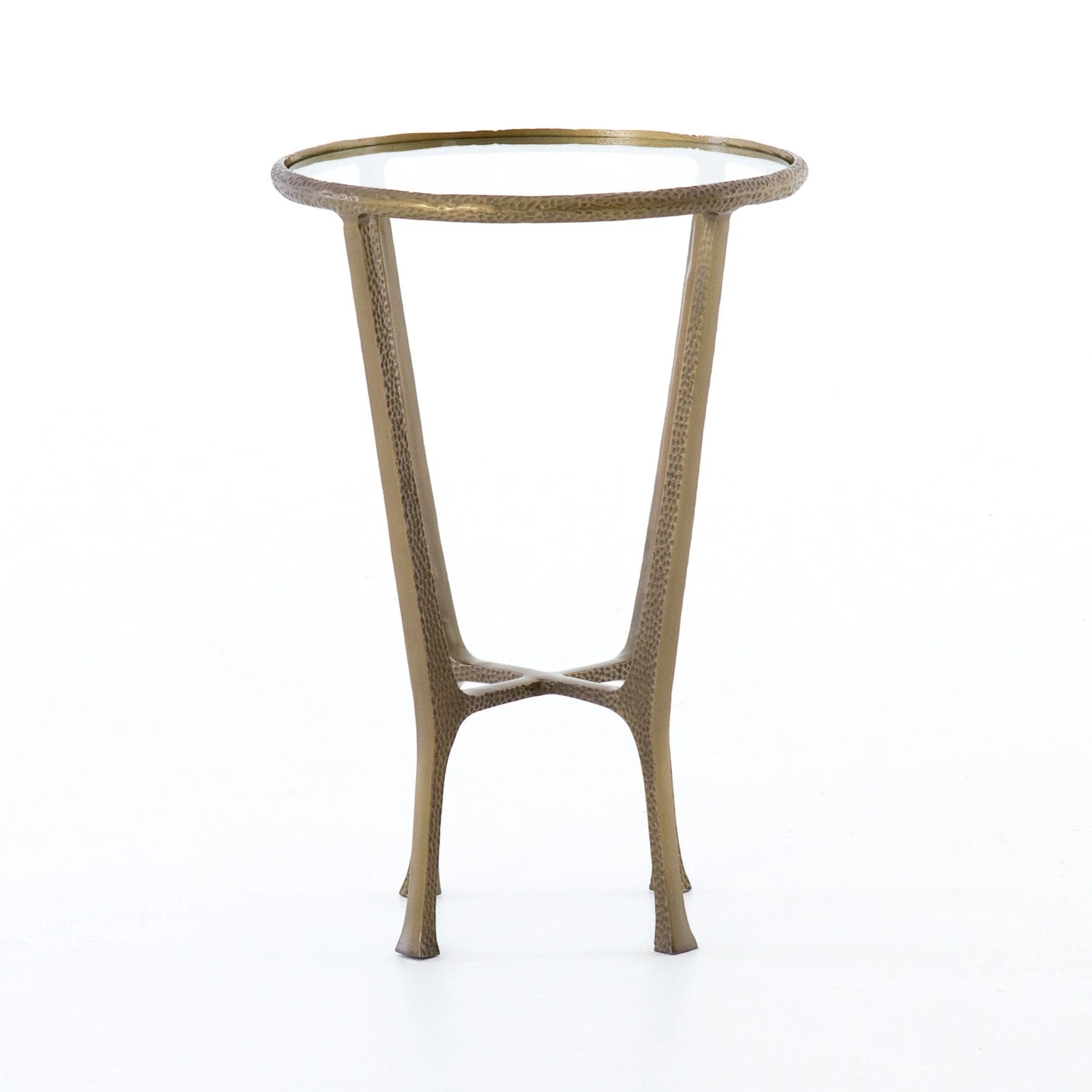 Creighton End Table - Aged Brass - Image 1