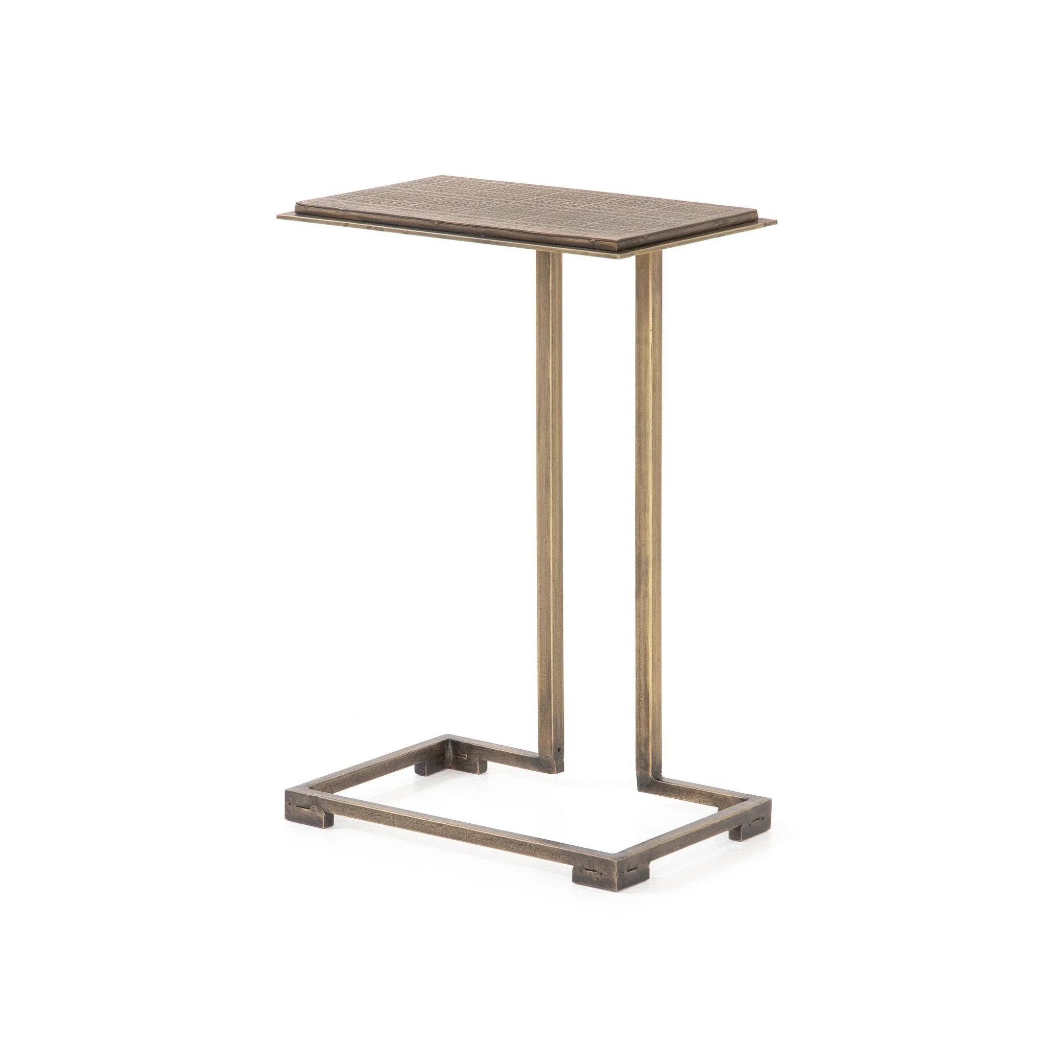 Acid Etch C Table - Acid Etched Aged Brass - Image 2