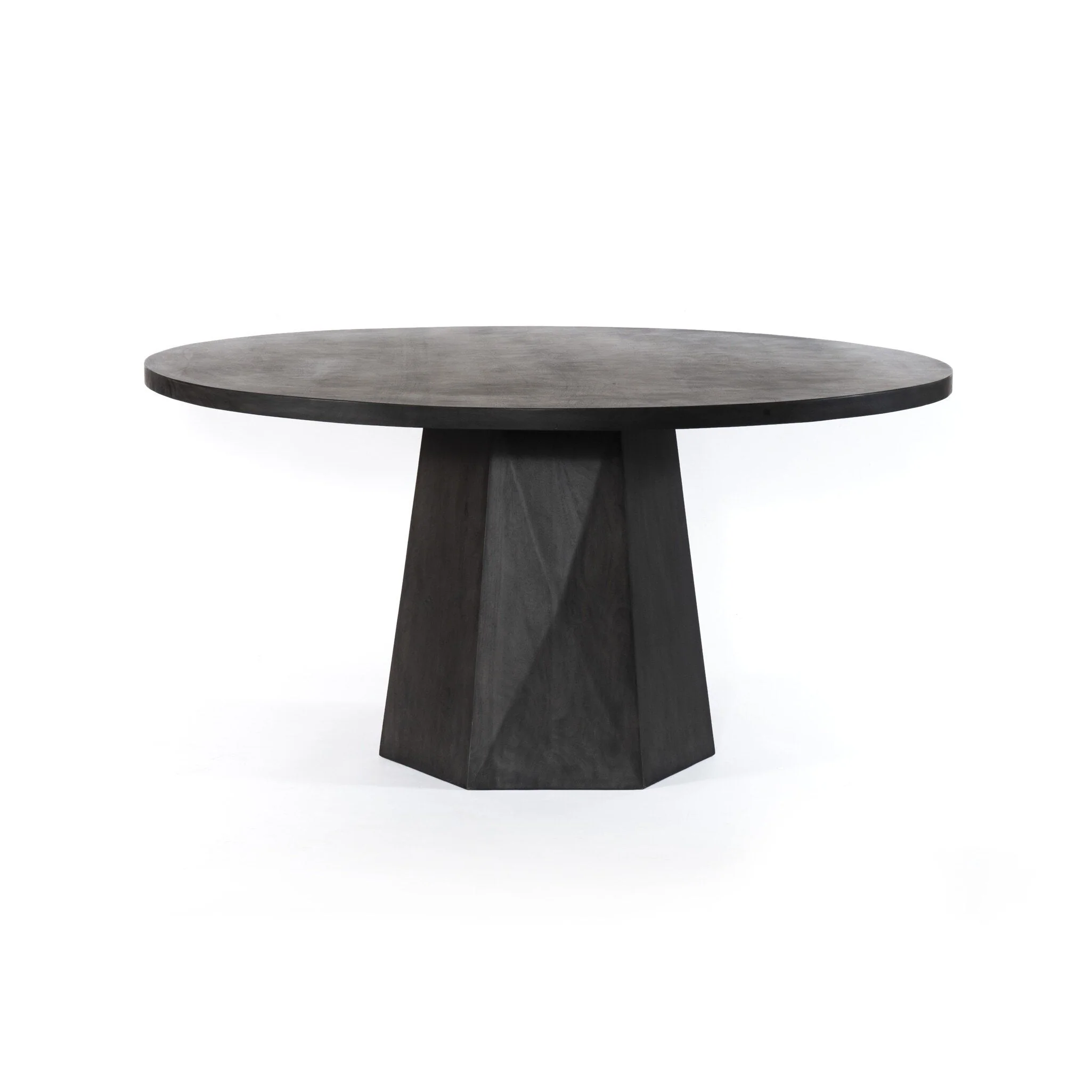 Kesling Round Dining Table - Coal Mango - Image 1