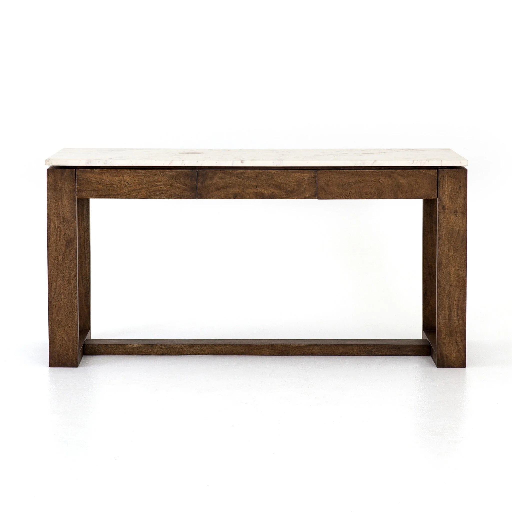 Everton Kitchen Island – Polished White Marble