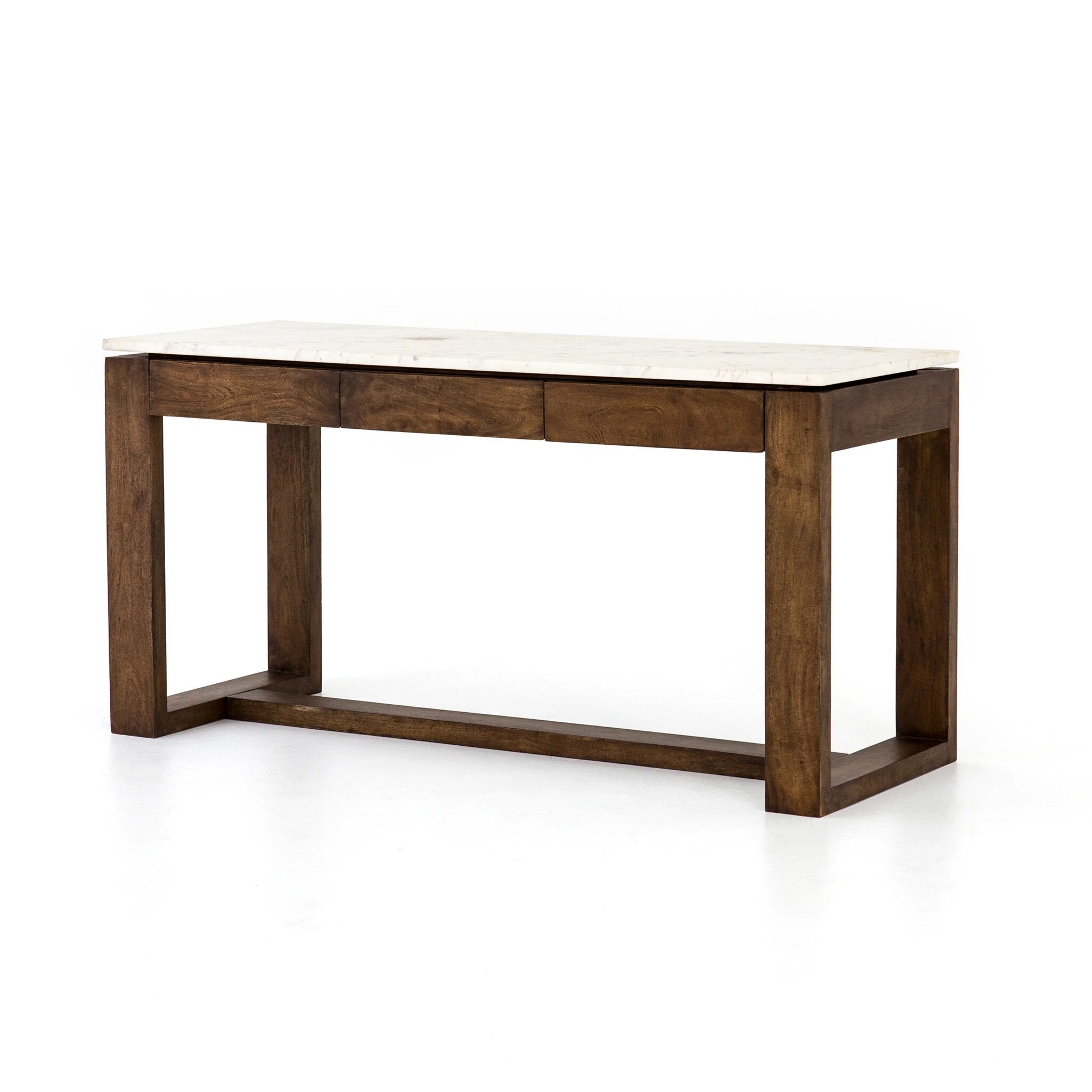 Everton Kitchen Island - Polished White Marble - Image 2