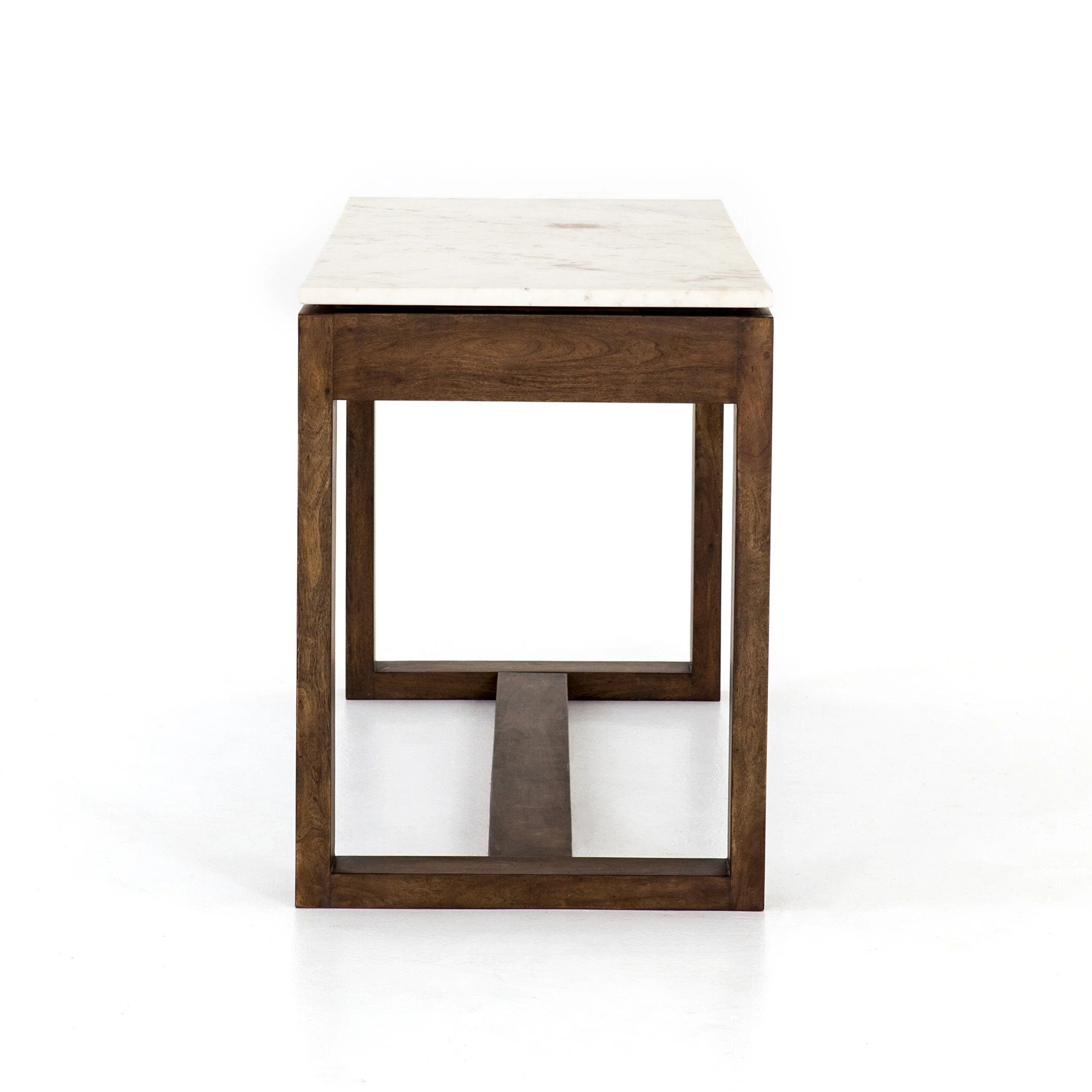 Everton Kitchen Island - Polished White Marble - Image 3