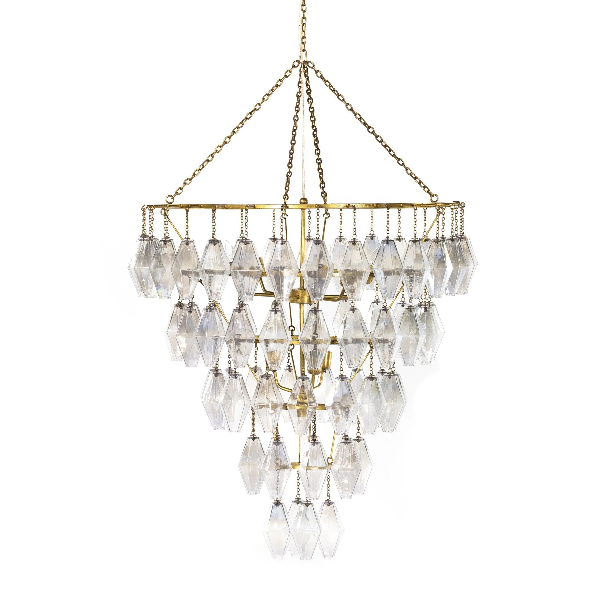 Adeline Large Round Chandelier - Gold Leaf - Image 1