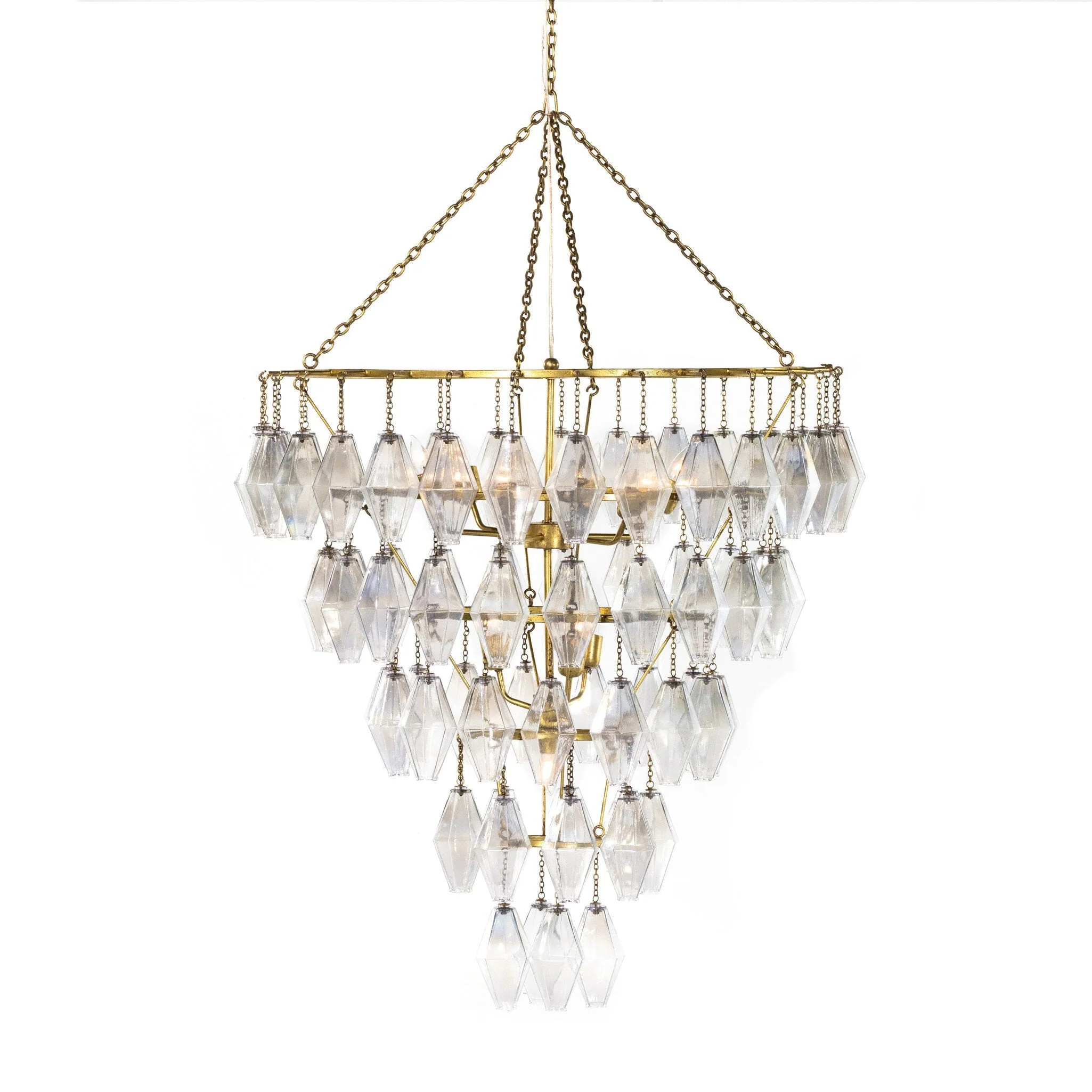 Adeline Large Round Chandelier - Gold Leaf - Image 2