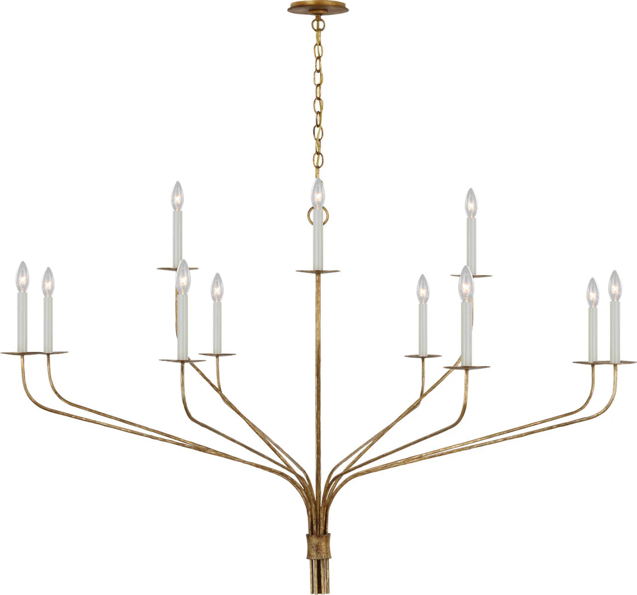 Belfair Grande Two-Tier Chandelier | Gilded Iron - Image 1