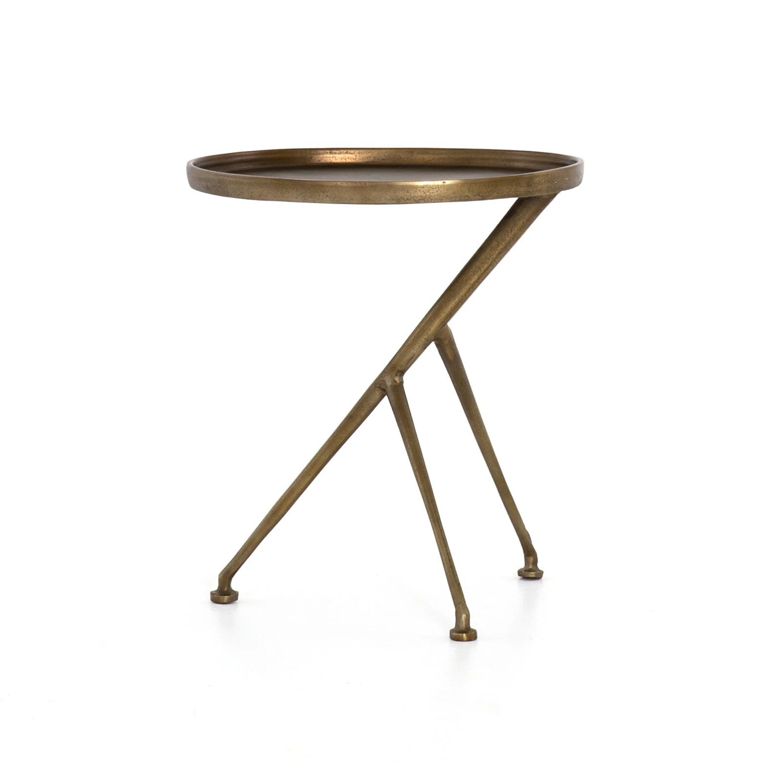 Schmidt Accent Table - Raw Antique Brass - Image 2