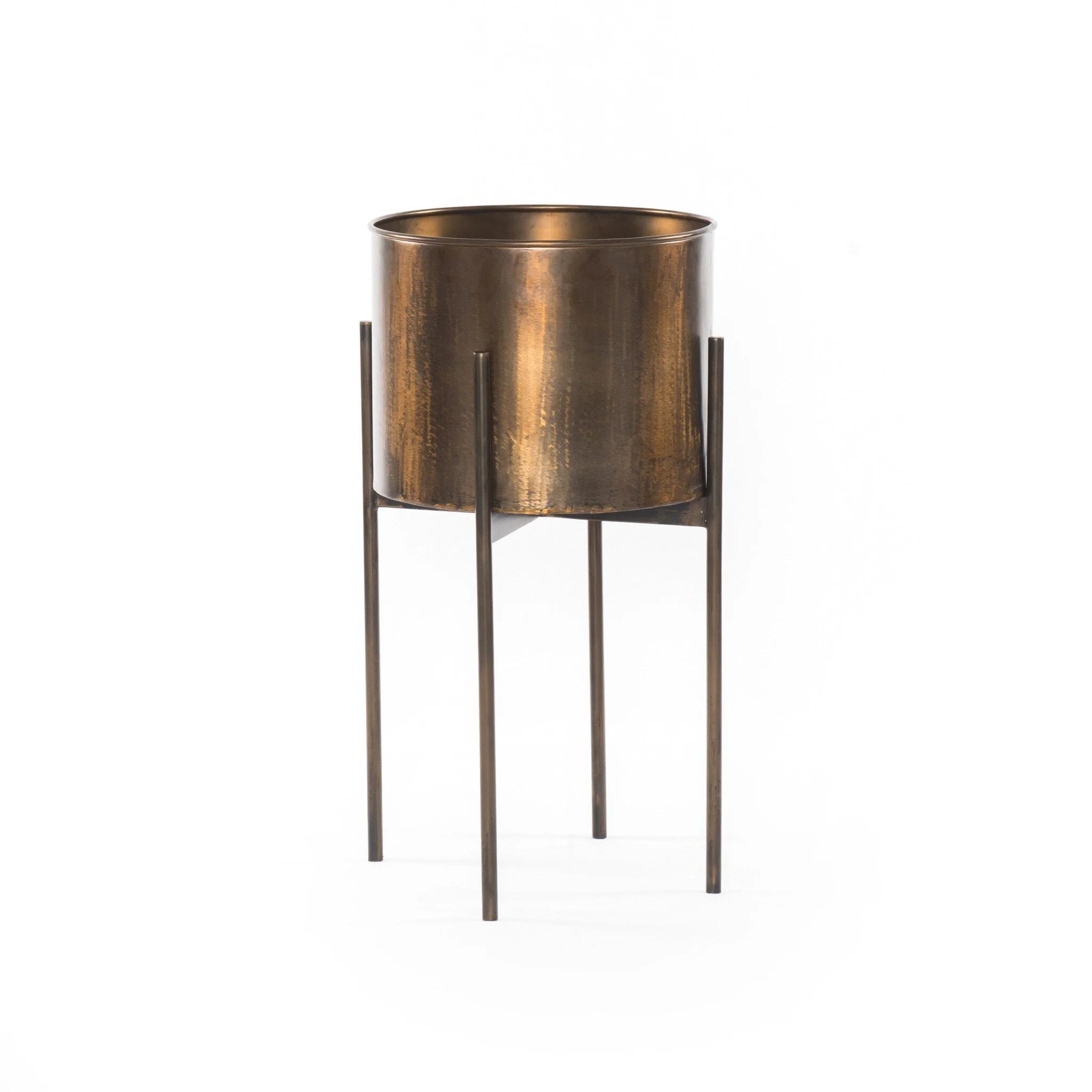 Jed Planter - Weathered Brass - Image 1