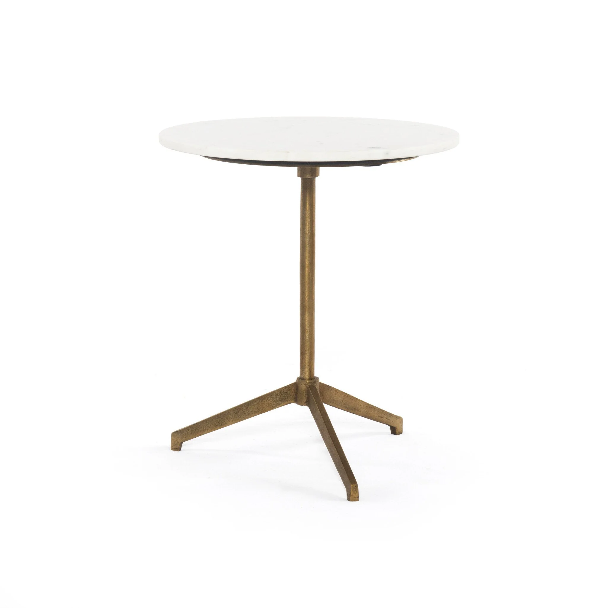 Helen End Table - Polished White Marble - Image 2