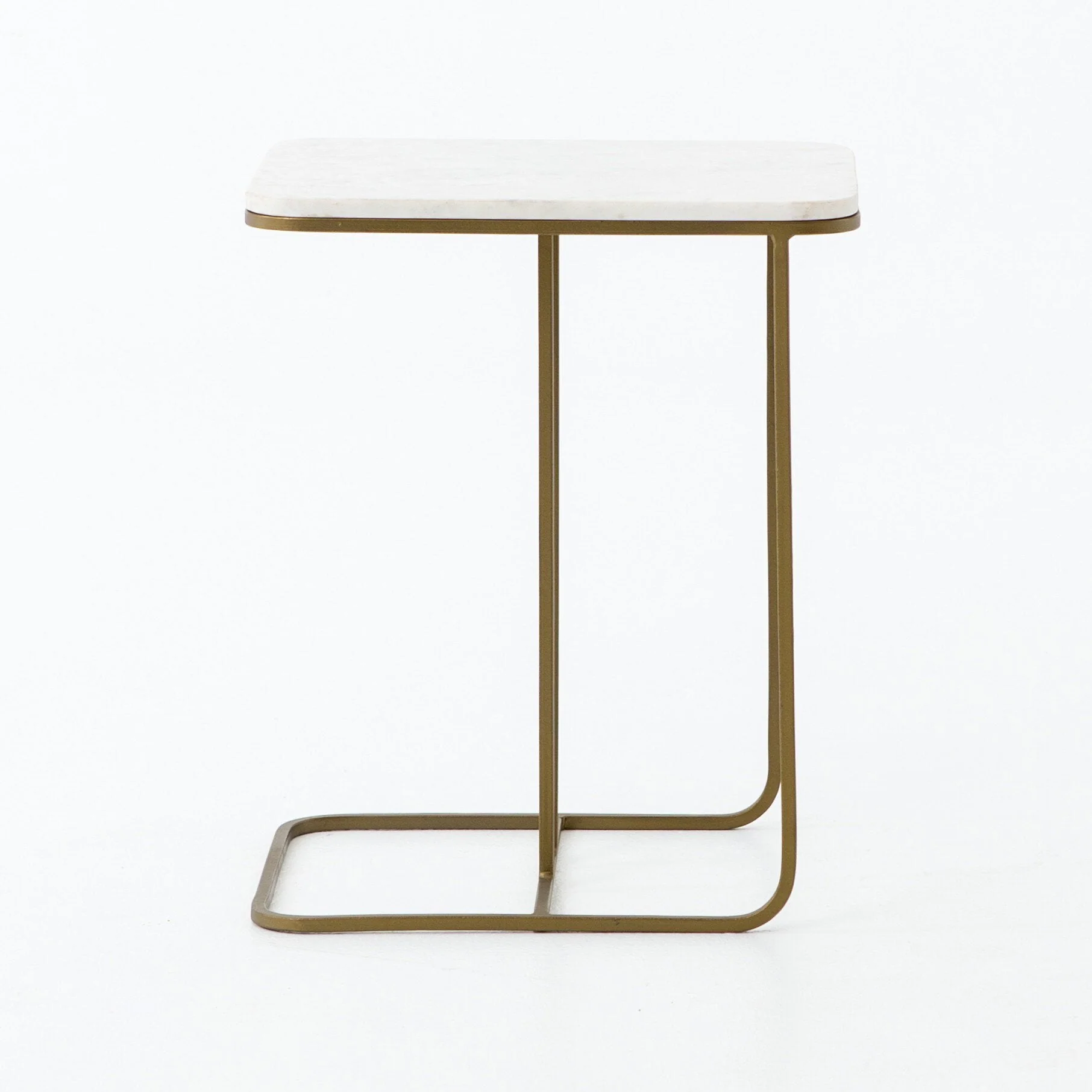 Adalley C Table - Polished White Marble - Image 3