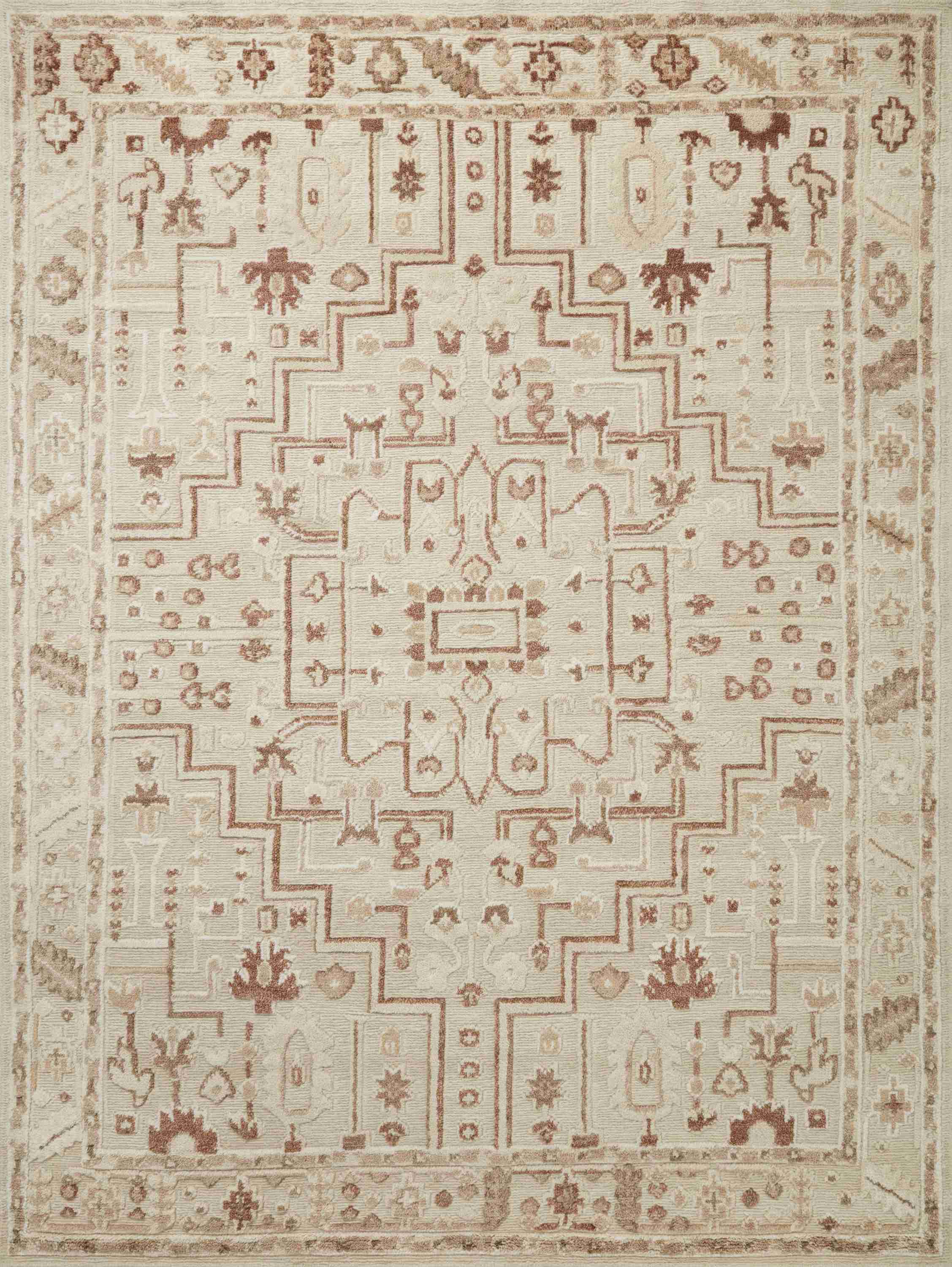 Magnolia Home by Joanna Gaines x Loloi | Ingrid Collection | Ivory / Earth | ING-01 - Image 1