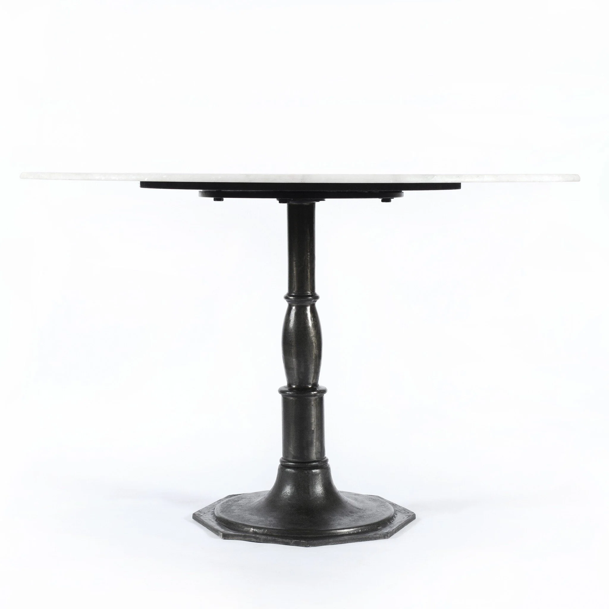 Lucy Round Dining Table - White Marble - Image 1