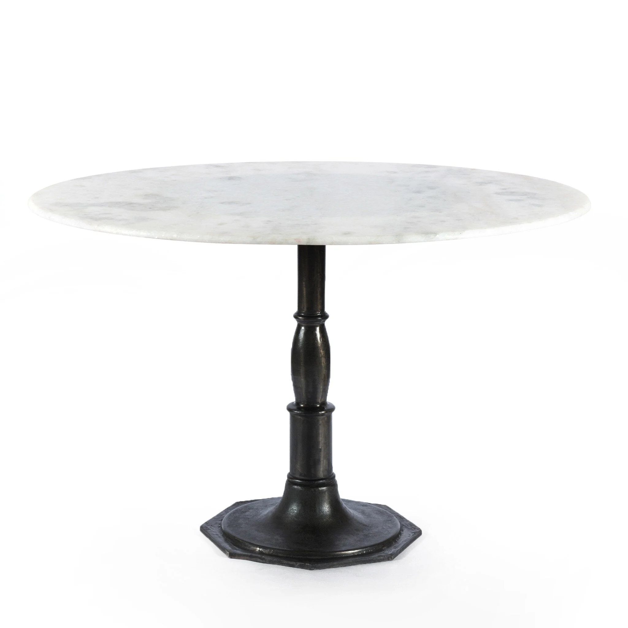 Lucy Round Dining Table - White Marble - Image 2