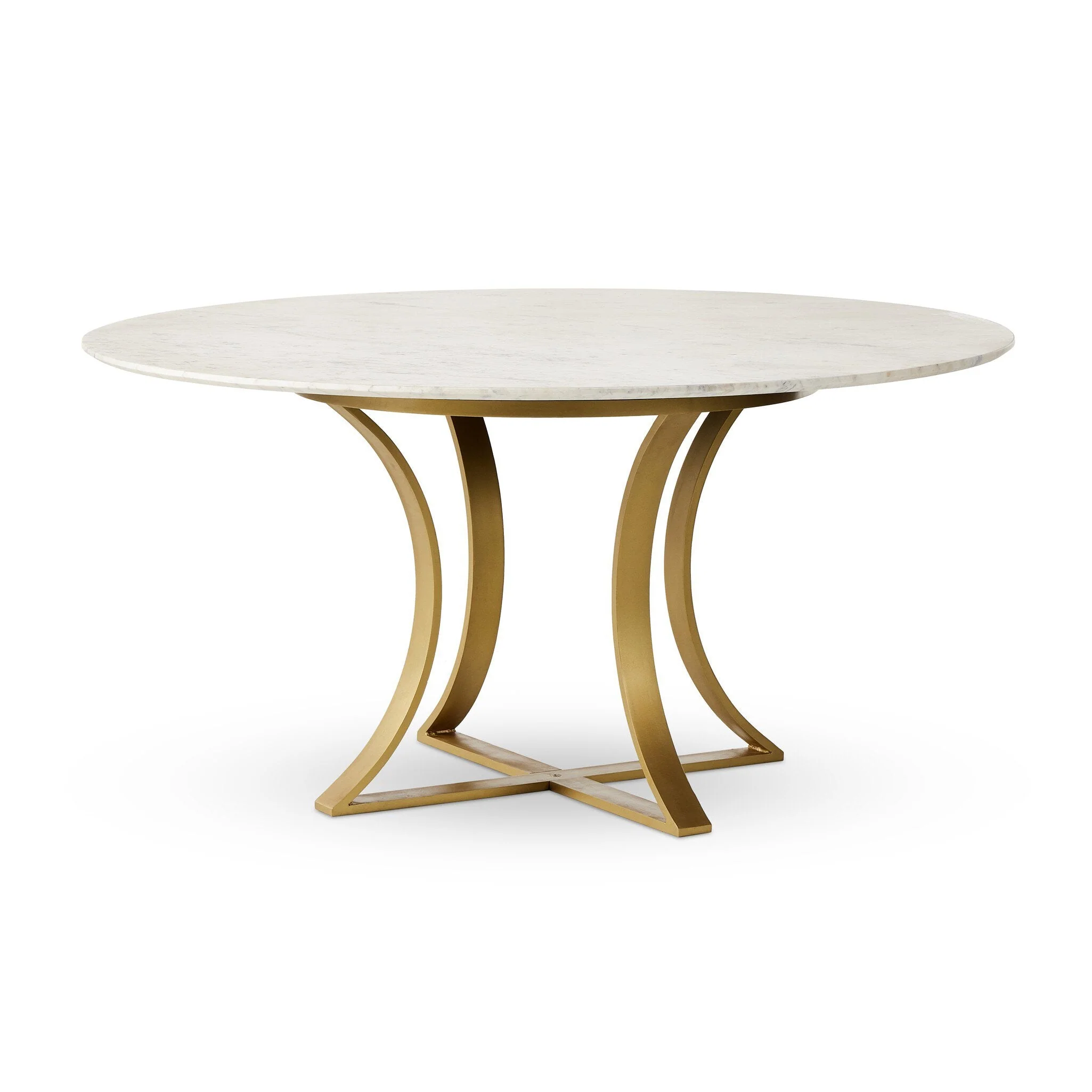Gage Dining Table - Polished White Marble - Image 2