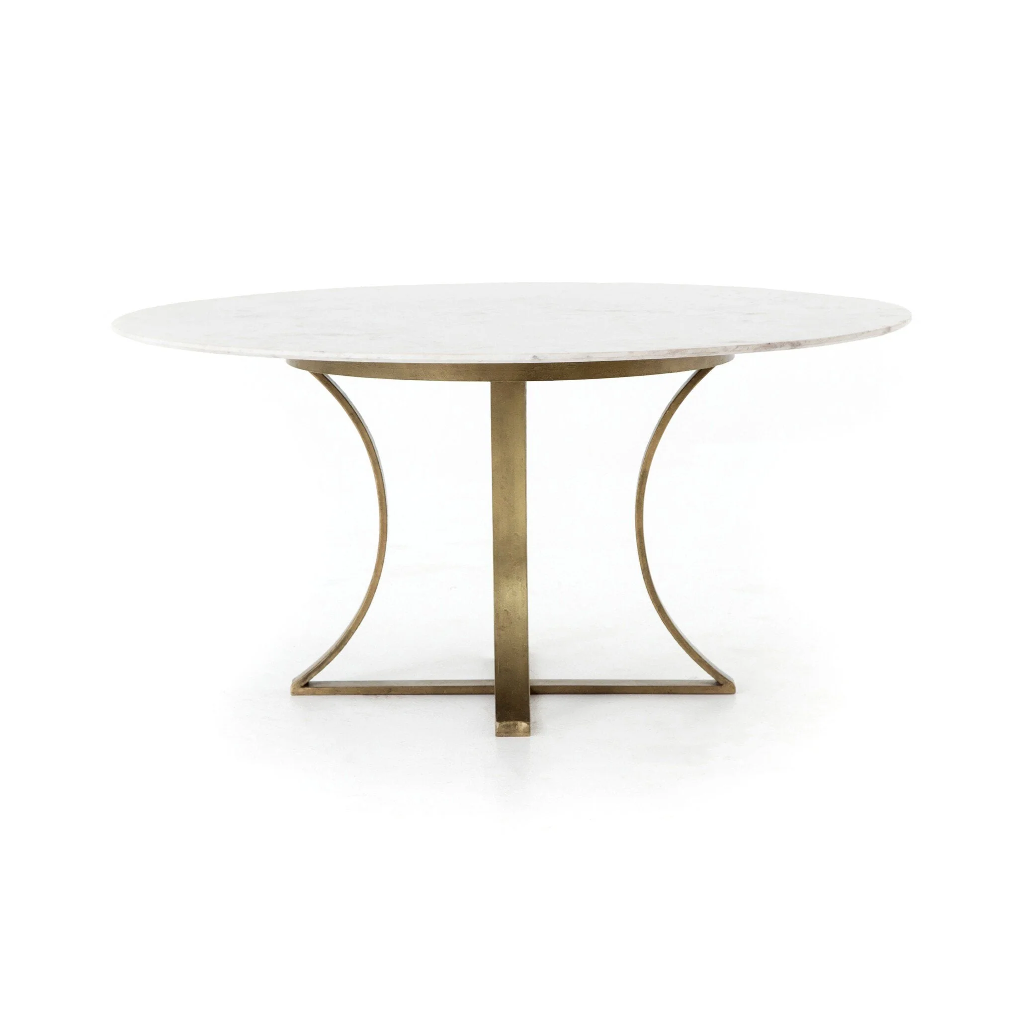 Gage Dining Table - Polished White Marble - Image 3