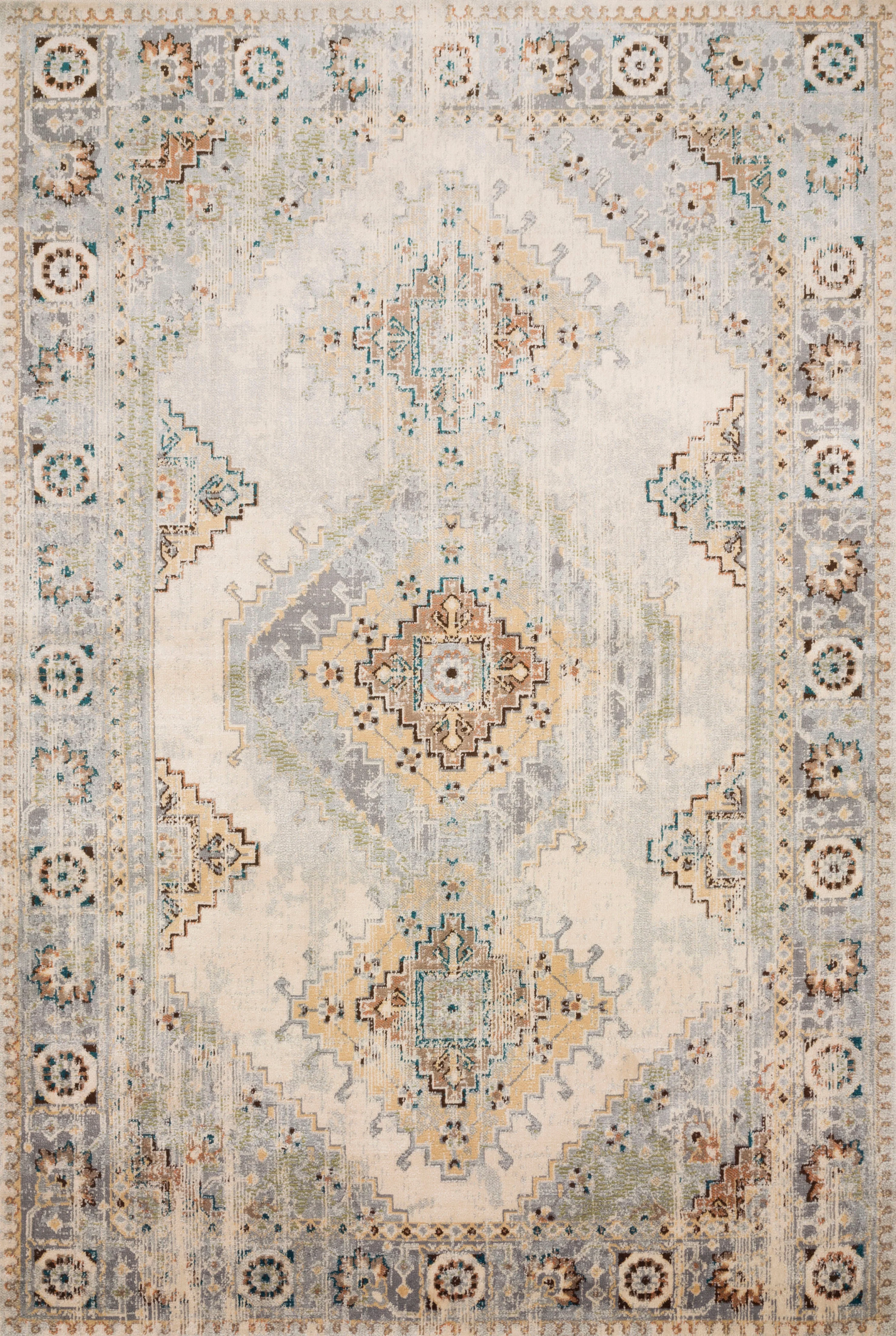Loloi II | Isadora Collection | Oatmeal / Silver | ISA-01 - Image 1