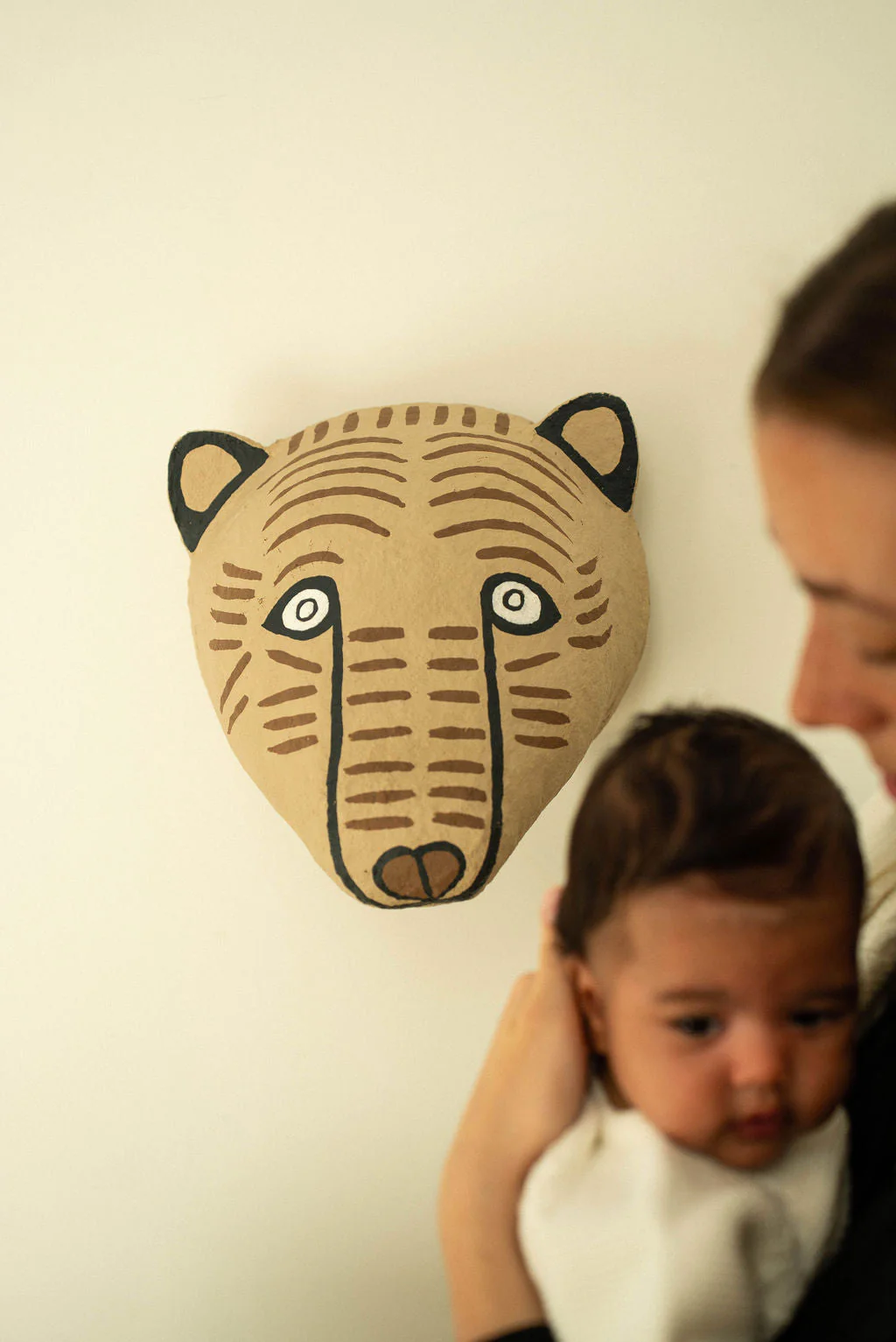 Cotton Mache Wall Trophy, Bear - Image 2