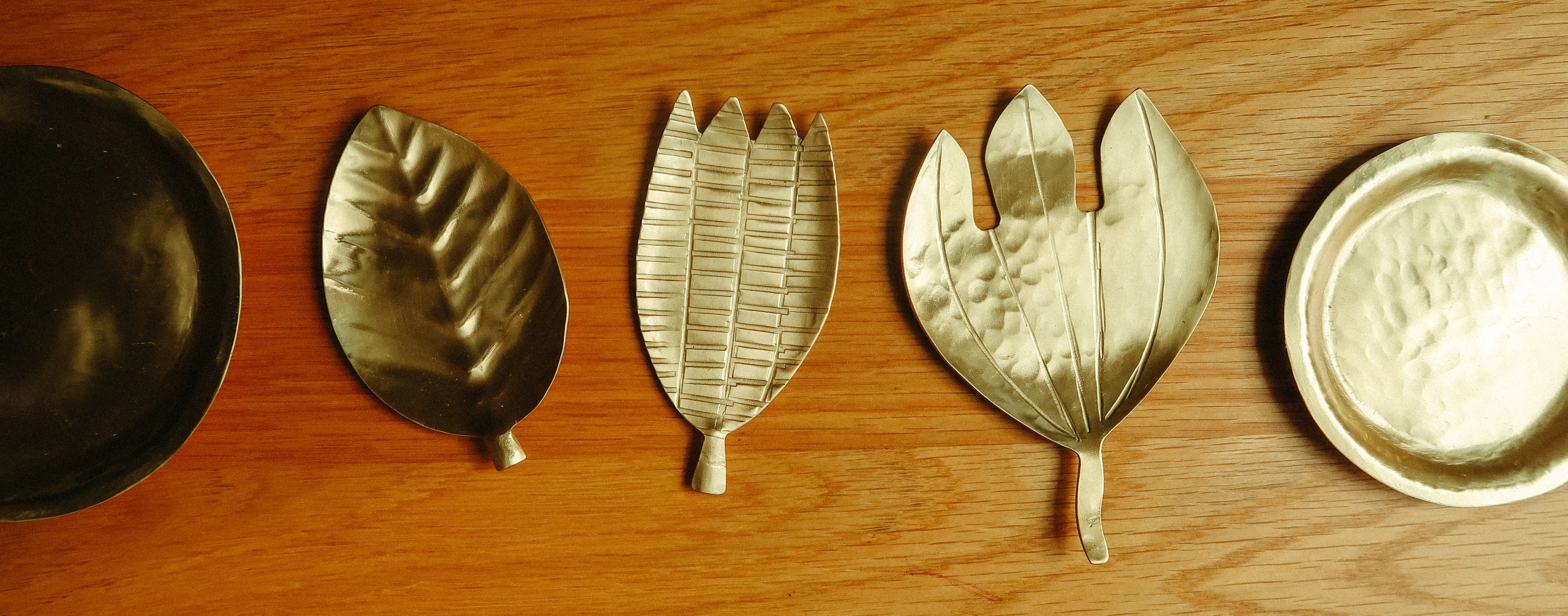 Calathea Leaf Brass Trinket Dish