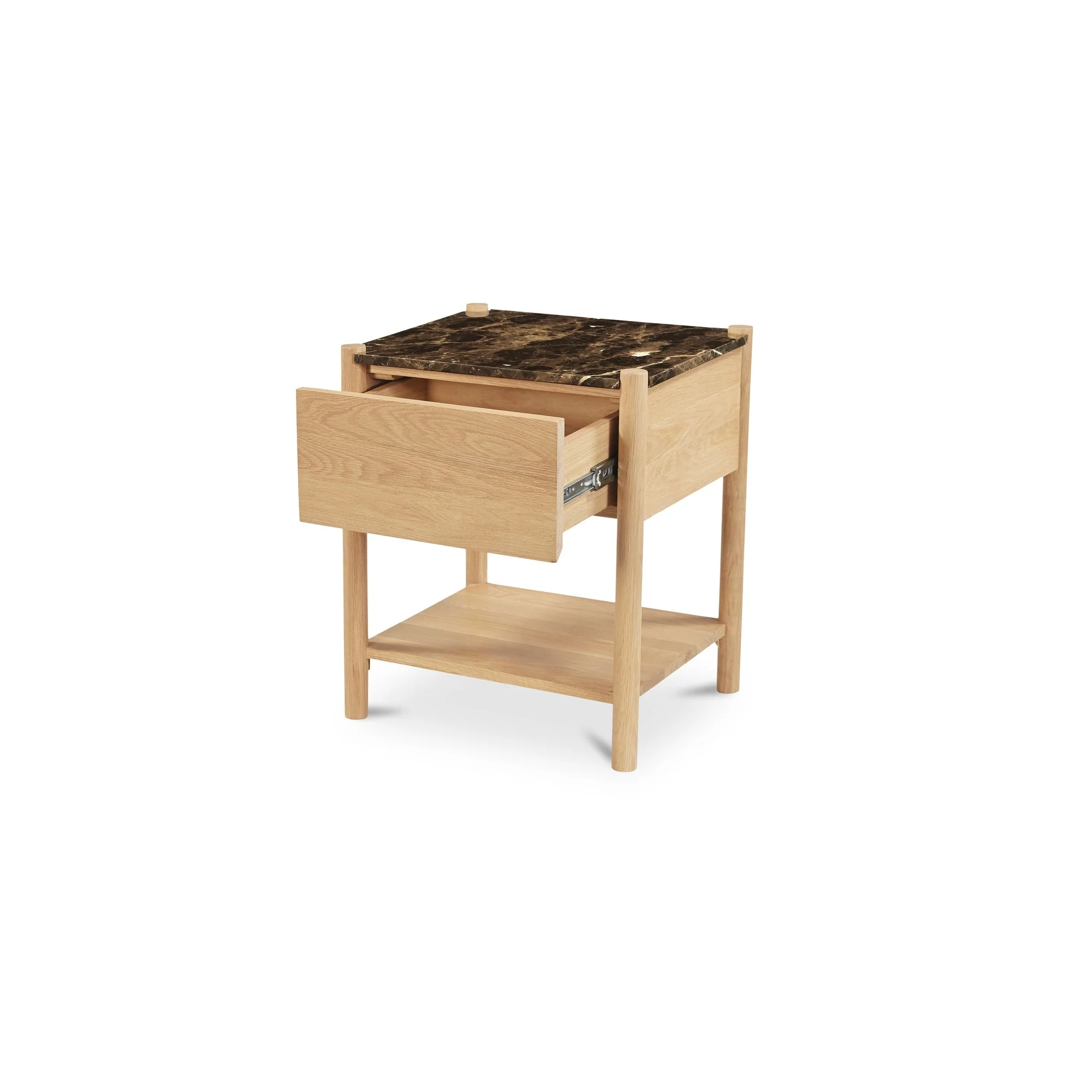 Elio Nightstand Dark Emperador Marble - Image 3
