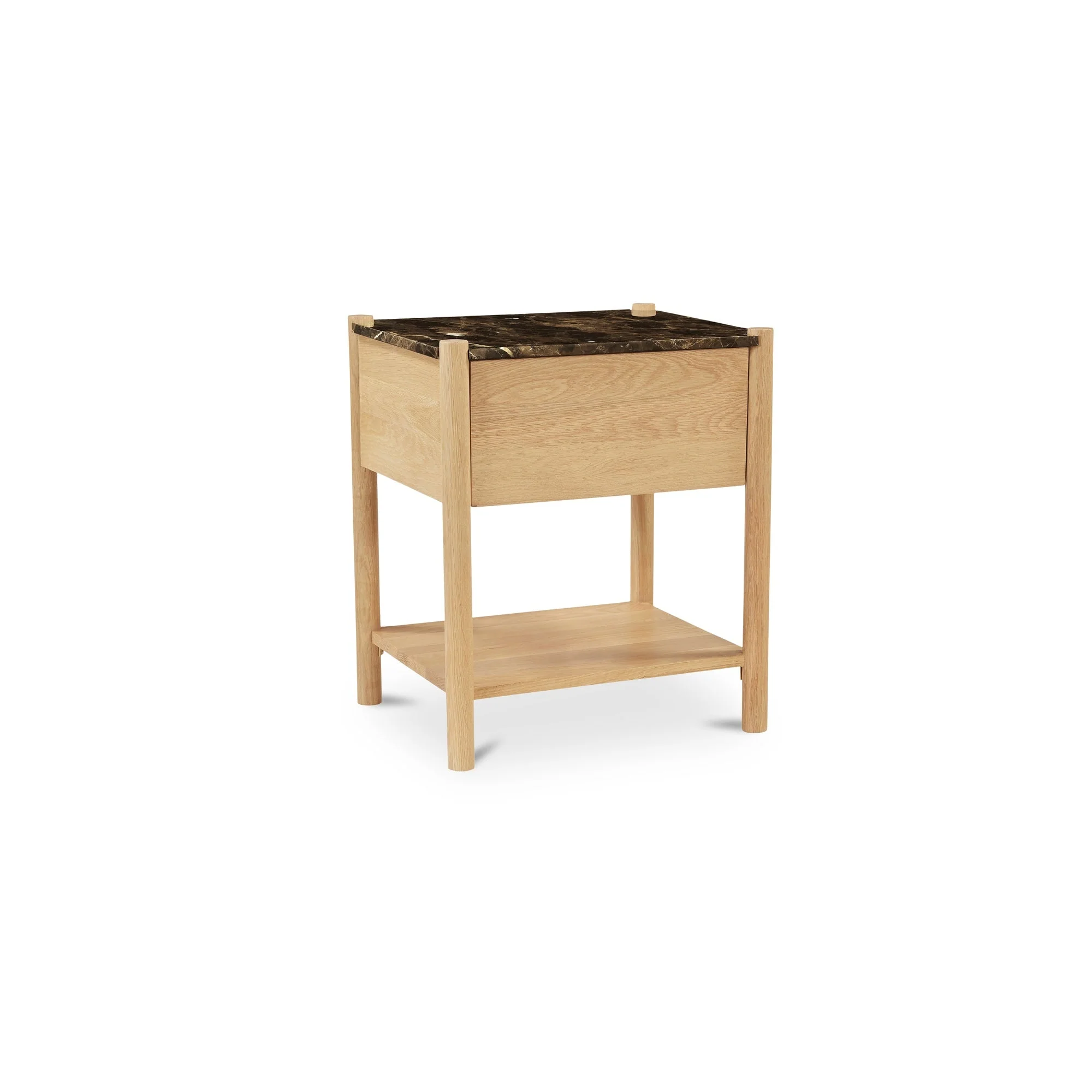 Elio Nightstand Dark Emperador Marble - Image 2