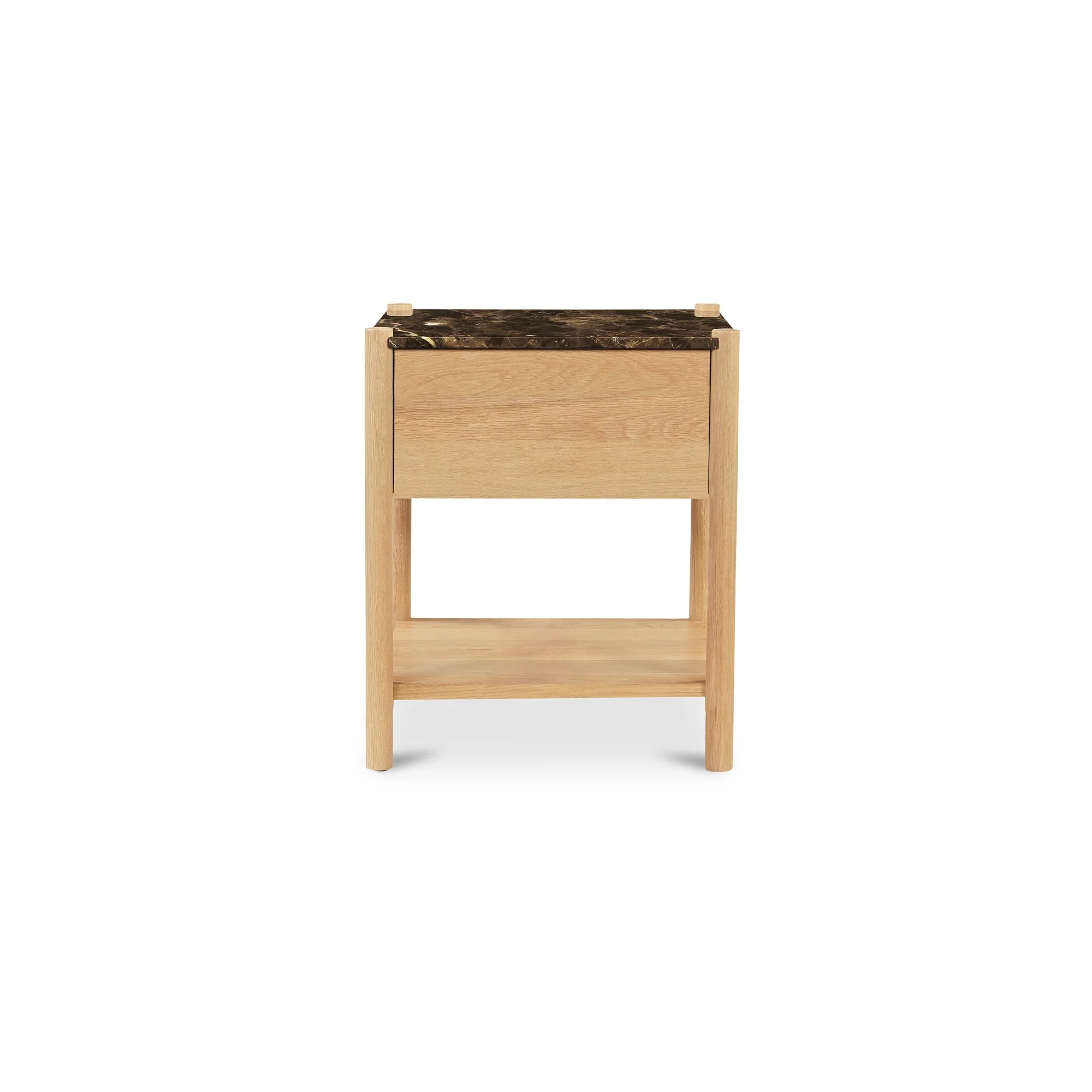 Elio Nightstand Dark Emperador Marble - Image 1