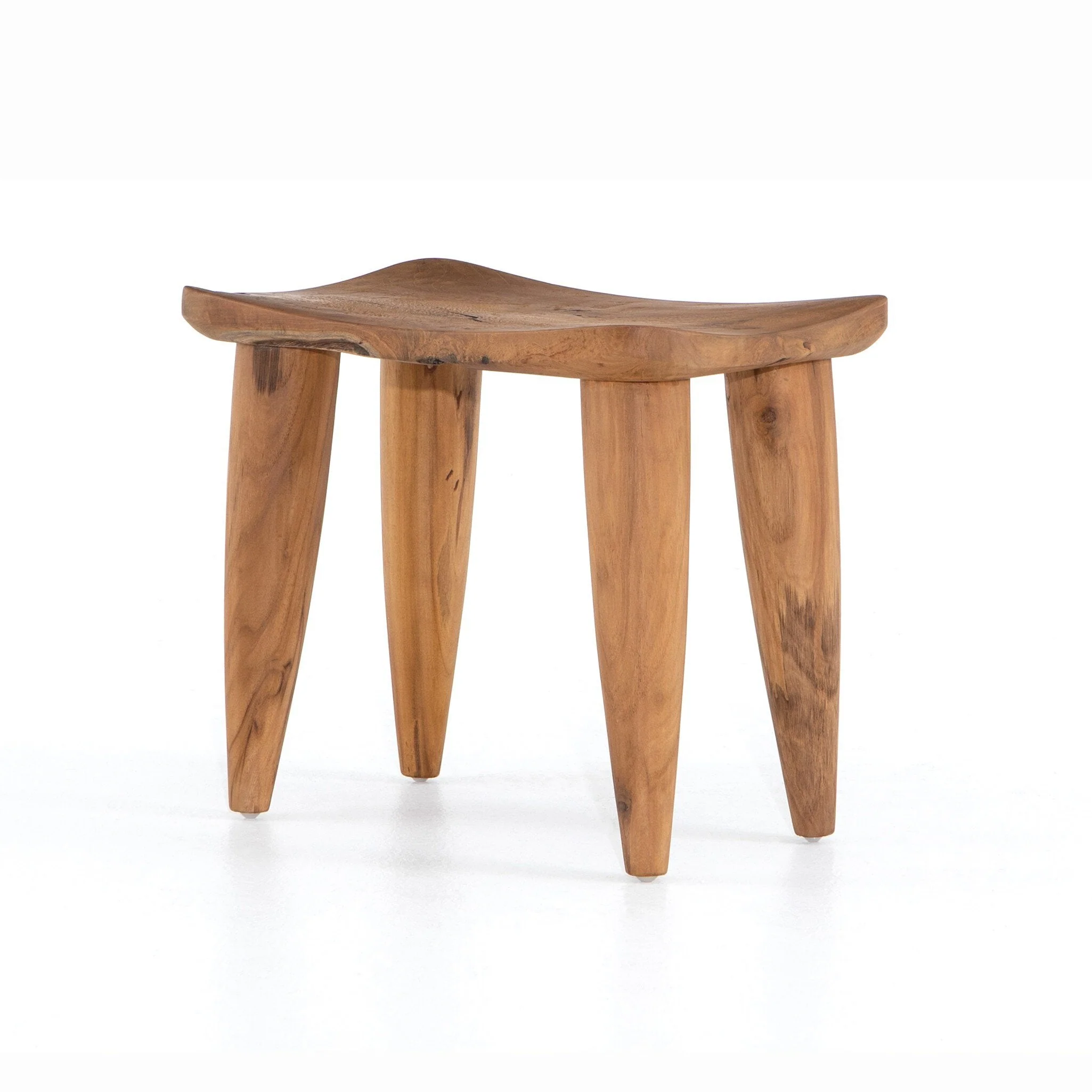 Zuri Outdoor Stool - Aged Natural Teak - Image 2