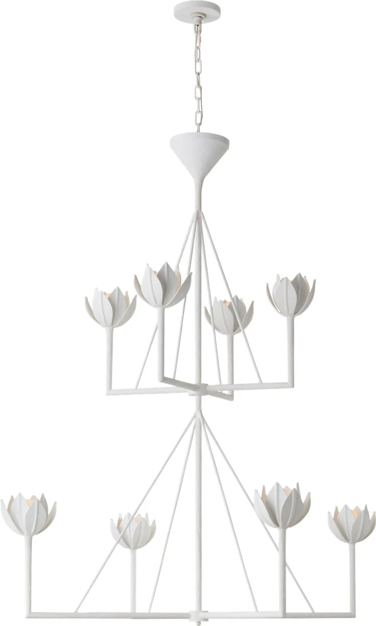 Alberto Large Two Tier Chandelier | Plaster White - Image 1