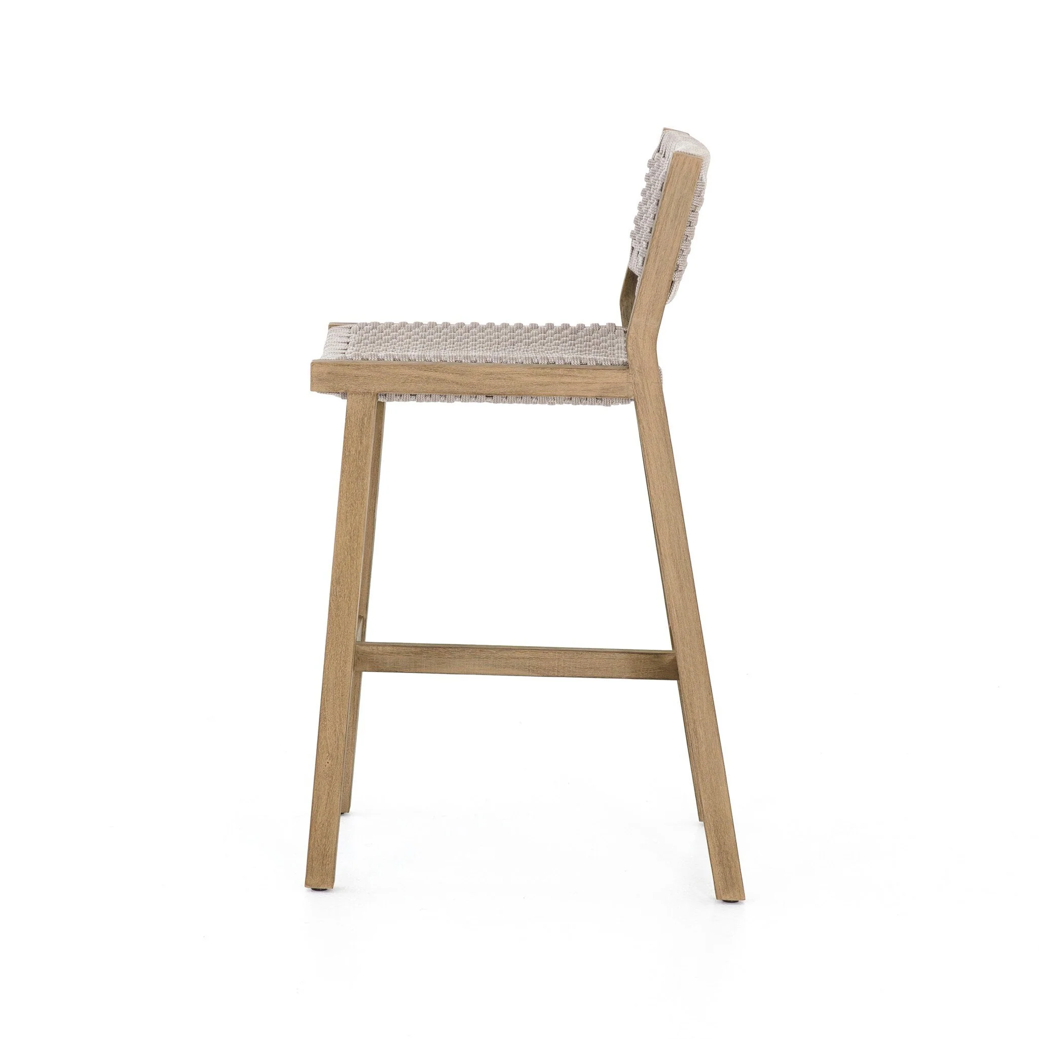 Delano Outdoor Bar Stool - Thick Grey Rope | Washed Brown - Image 3