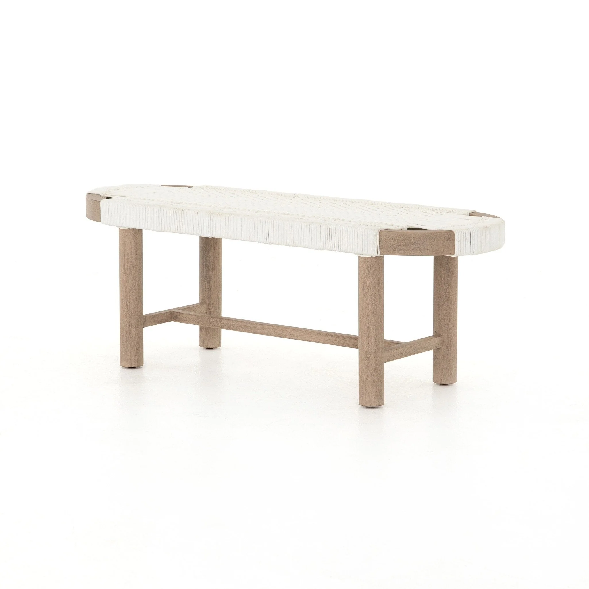 Sumner Outdoor Bench - White Rope - Image 2