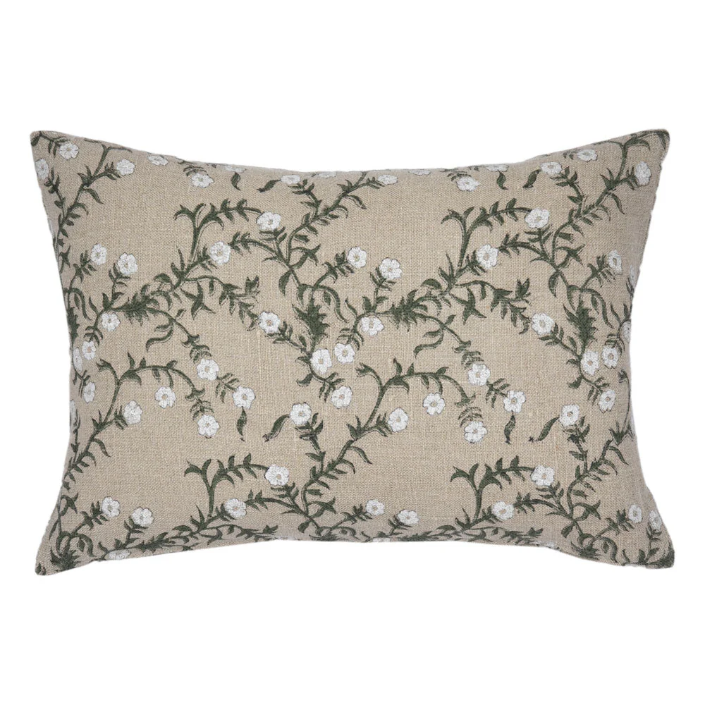Jaimala Olive on Natural Pillow