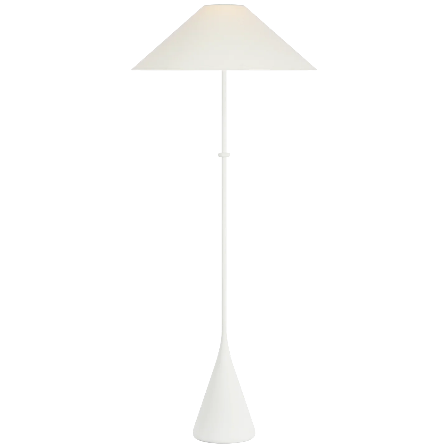 Zealous 62" Floor Lamp | Museum White | Linen Shade - Image 1