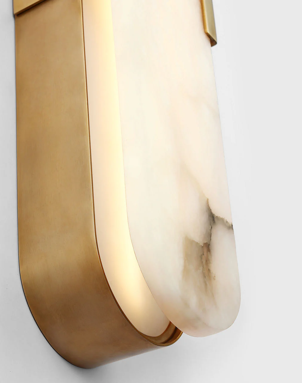 Melange 28" Elongated Sconce | Antique-Burnished Brass | Alabaster - Image 3