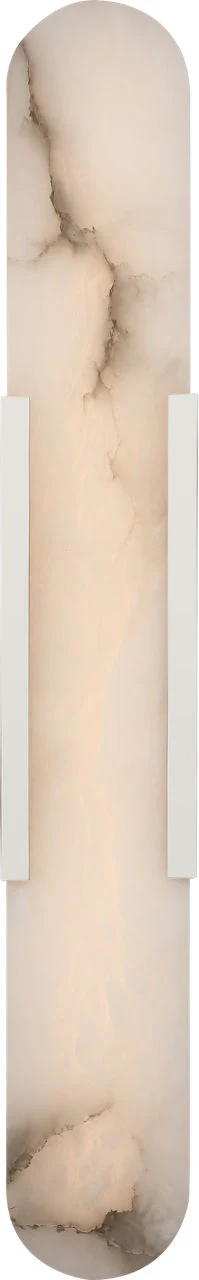 Melange 28" Elongated Sconce | Polished Nickel | Alabaster - Image 1