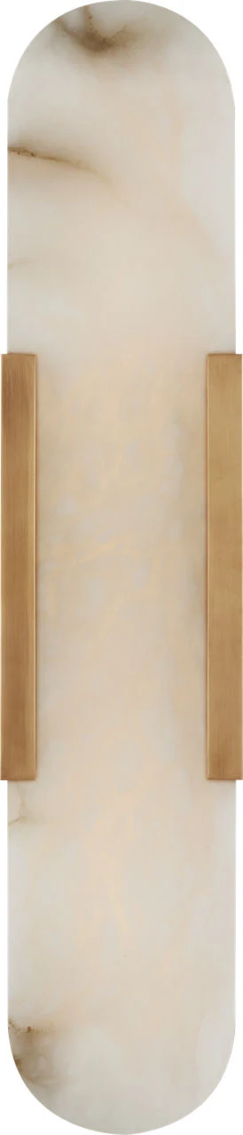 Melange 20" Elongated Sconce | Antique-Burnished Brass | Alabaster - Image 1