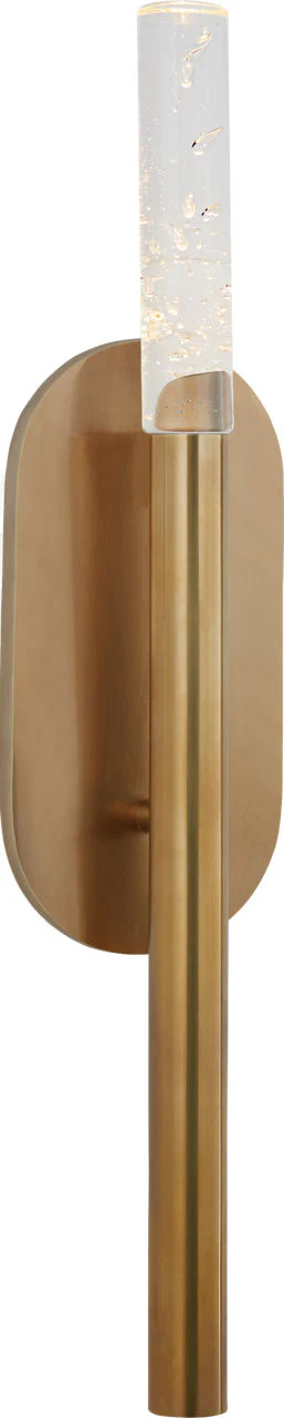 Rousseau Medium Bath Sconce | Antique-Burnished Brass | Seeded Glass - Image 1