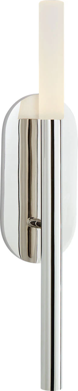 Rousseau Medium Bath Sconce | Polished Nickel | Etched Crystal - Image 1