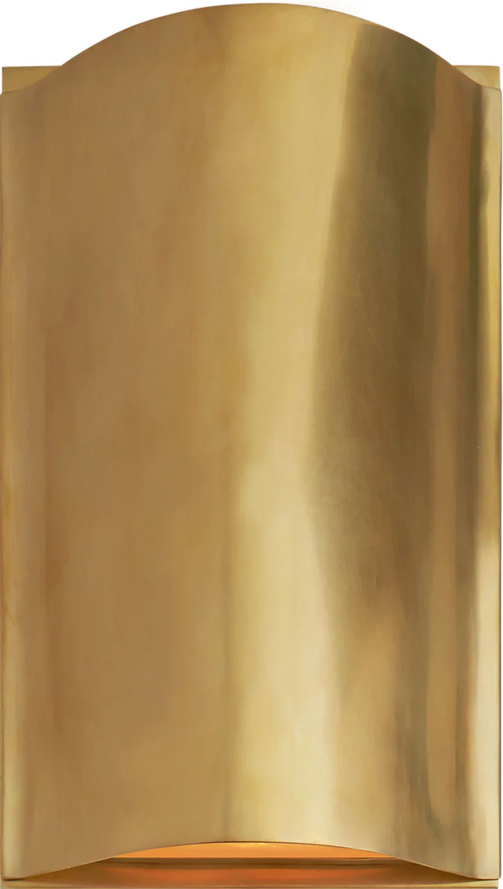 Avant Small Curve Sconce | Antique-Burnished Brass | Frosted Glass - Image 1