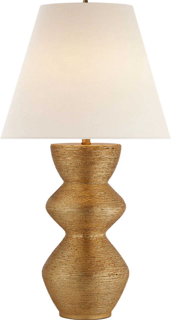 Utopia Table Lamp | Gild | Linen Shade - Image 1